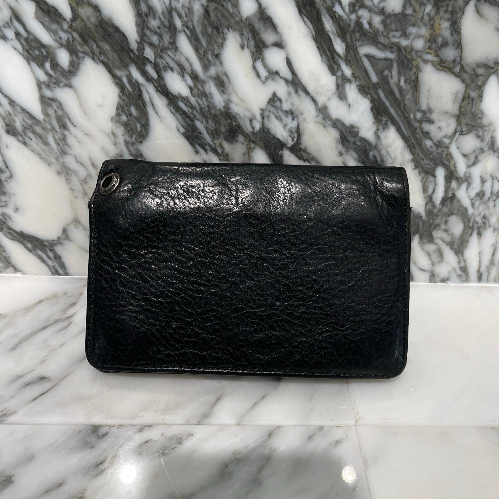 CHROME HEARTS 2 Zip Cross Ball Button Leather Wallet クロムハーツ 2ジップ クロスボールボタン レザーウォレット