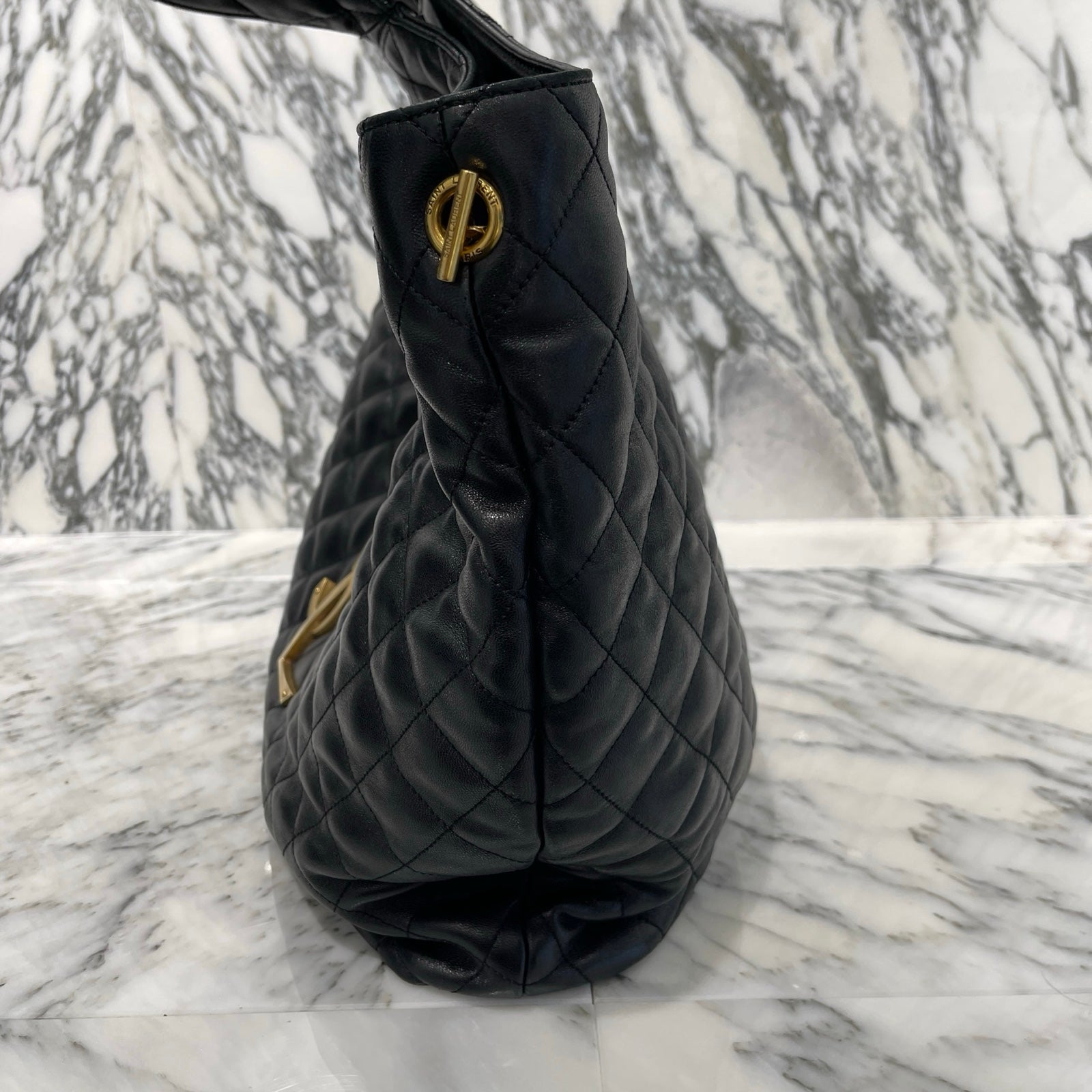 SAINT LAURENT PARIS 2022AW Icar Maxi YSL Leather Handbag サンローランパリ イカールマキシ YSL レザーハンドバッグ