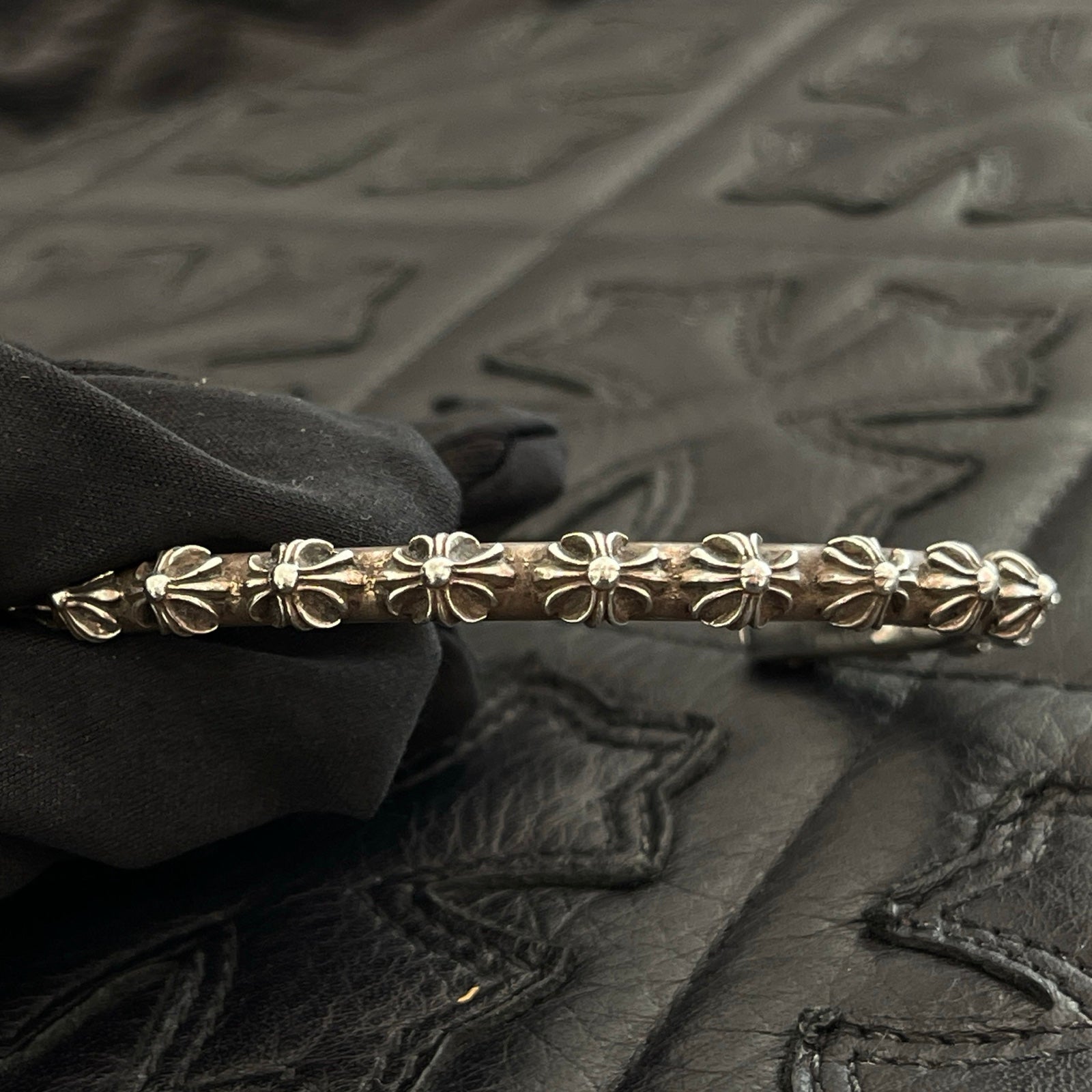 CHROME HEARTS CH Plus Cross Bangle クロムハーツ CHプラスクロス バングル シルバー925