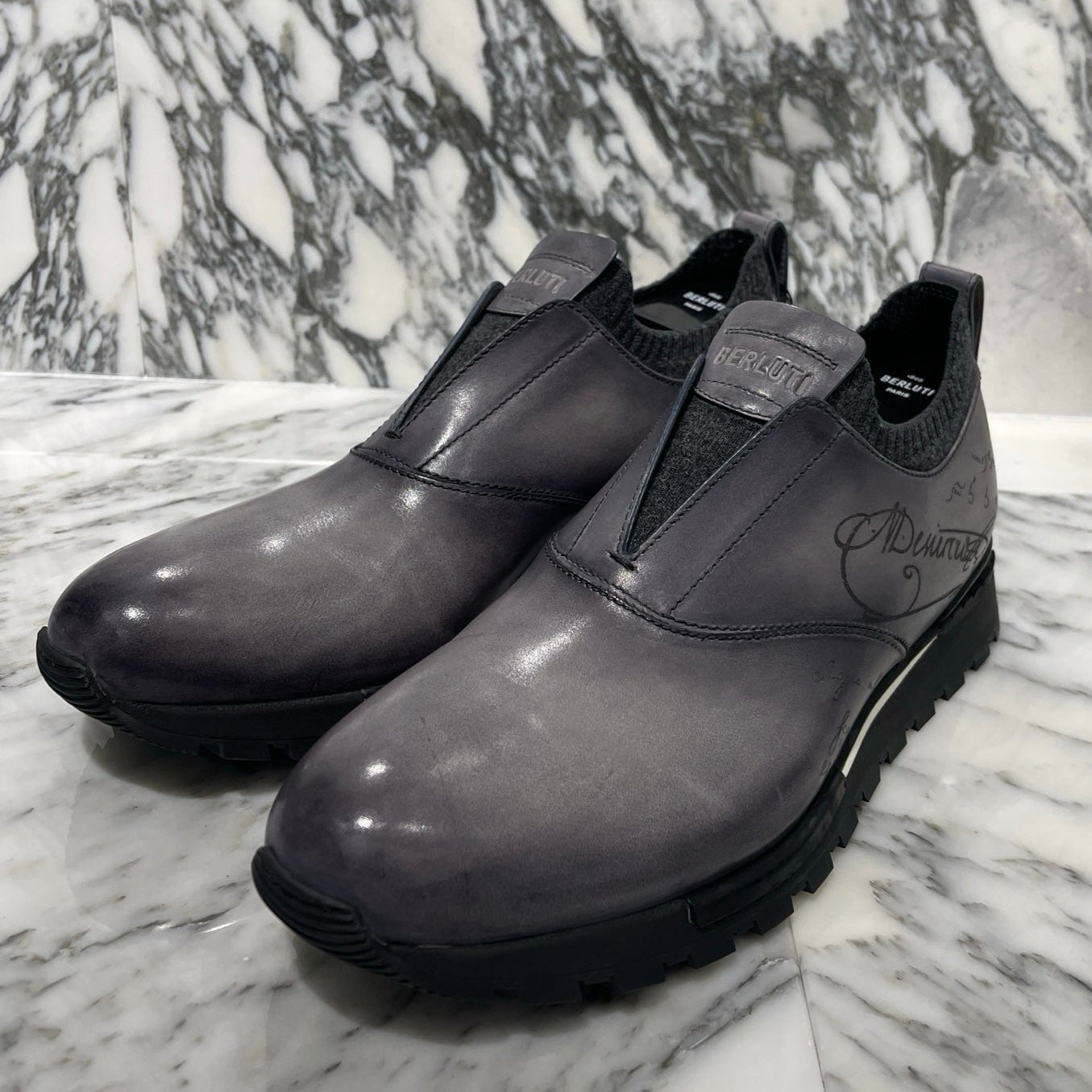 BERLUTI 2023AW Fast Track Scritto Leather Sneakers Size9(27/27.5cm) ベルルッティ ファスト トラック スクリット レザー スニーカー サイズ9(27/27.5cm)