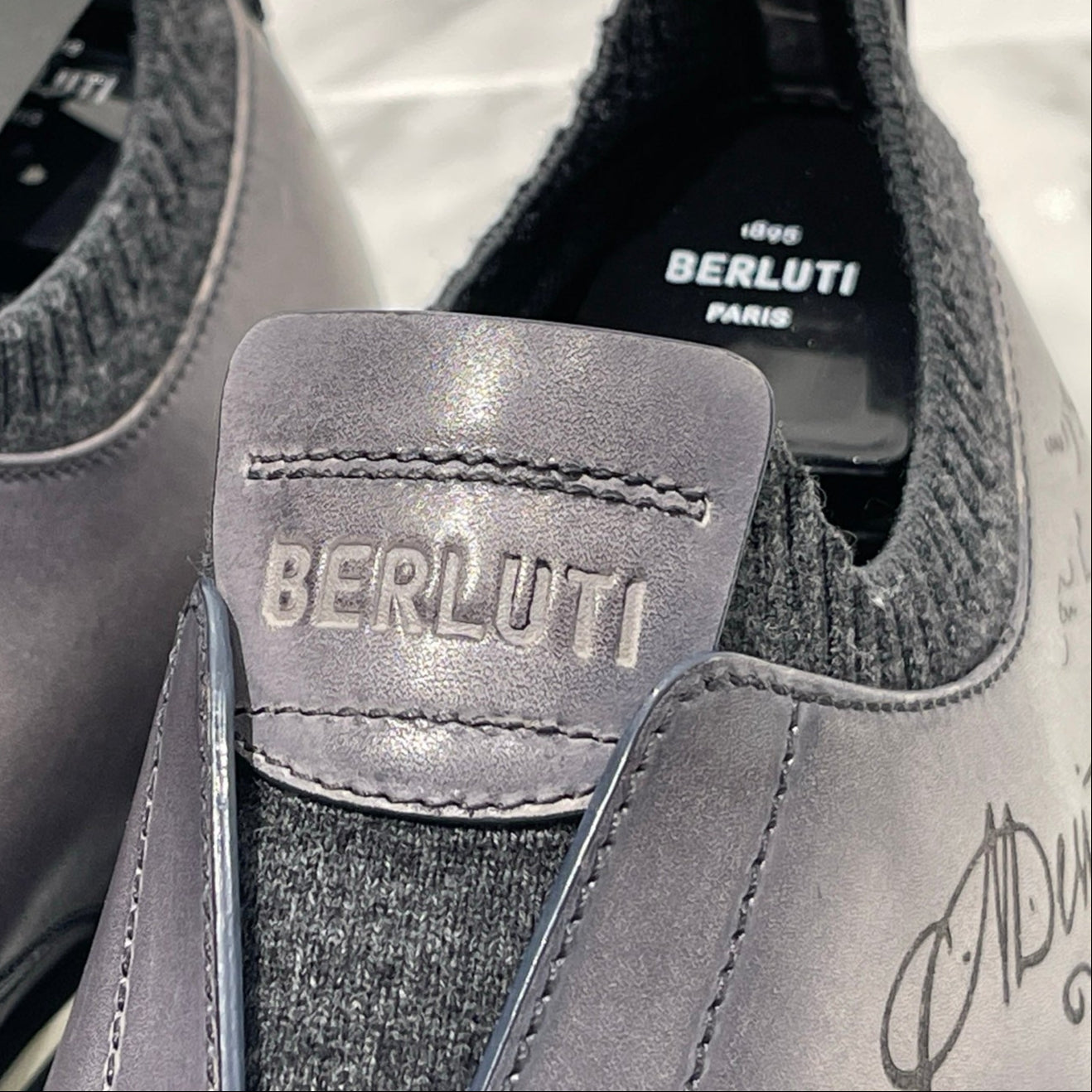 BERLUTI 2023AW Fast Track Scritto Leather Sneakers Size9(27/27.5cm) ベルルッティ ファスト トラック スクリット レザー スニーカー サイズ9(27/27.5cm)