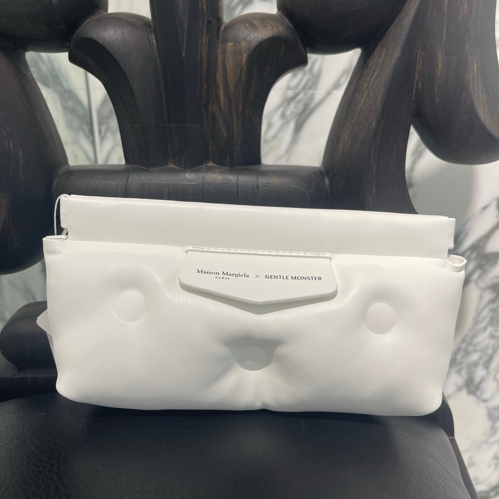 GENTLE MONSTER × Maison Margiela 2024SS Leather Frame Fox Eye Sunglasses MM108 Size 54□21-145 ジェントルモンスター × メゾンマルジェラ レザーフレームフォックスアイ サングラス MM108 サイズ54□21-145