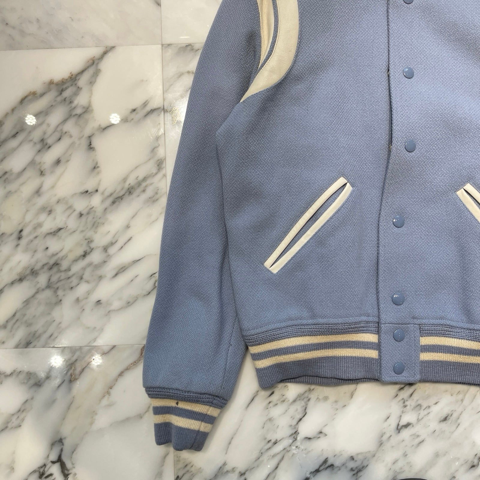 SAINT LAURENT PARIS 2016AW Woolblend Teddy Bomber Jacket 376283 Y180W 4375 Size M