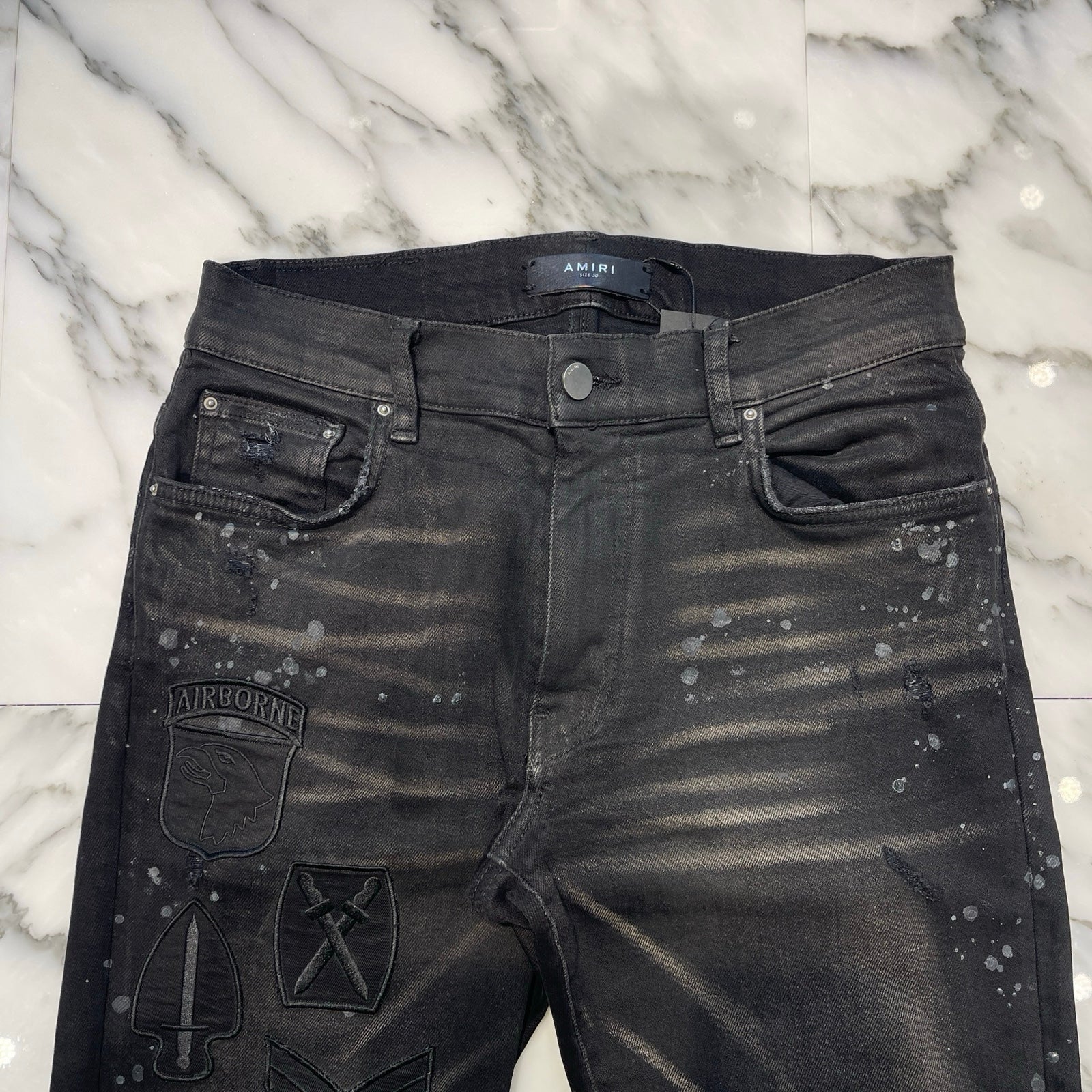 AMIRI Military Patch Stretch Skinny Denim Size 30