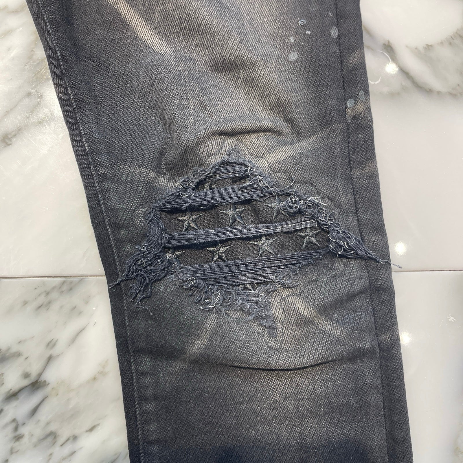 AMIRI Military Patch Stretch Skinny Denim Size 30