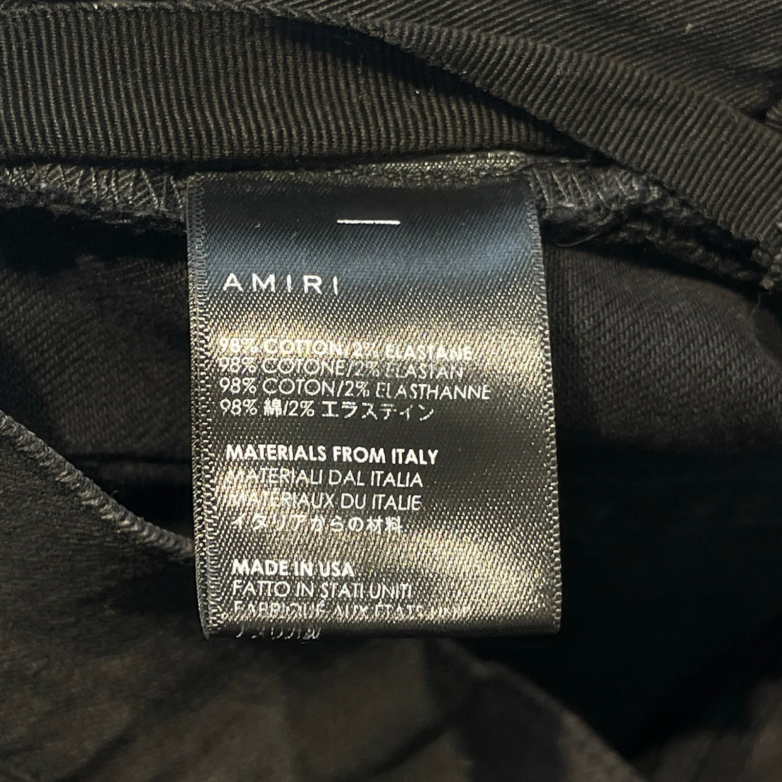 AMIRI Military Patch Stretch Skinny Denim Size 30