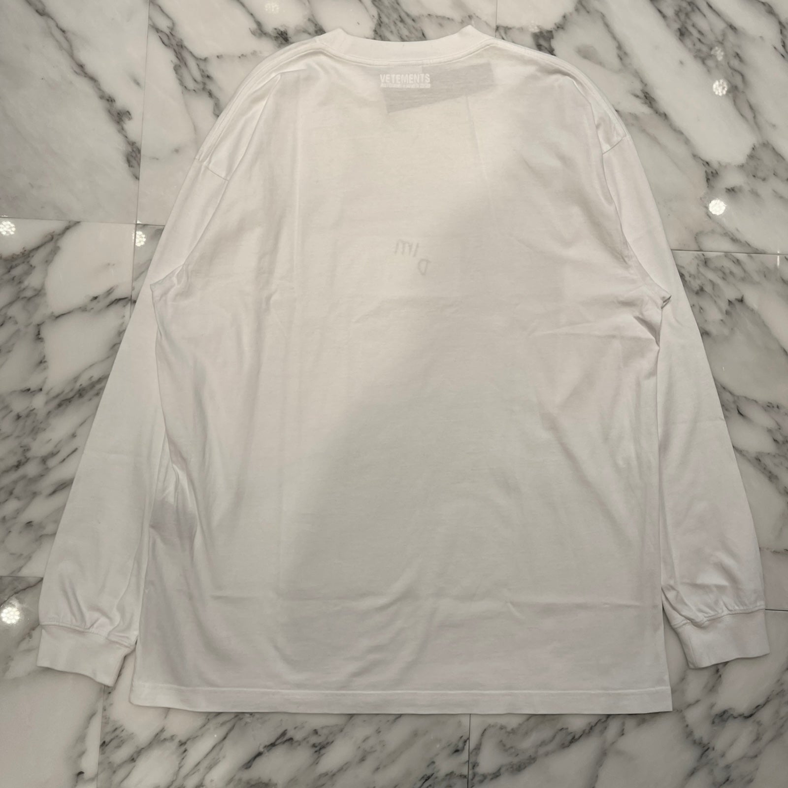 VETEMENTS 2020SS Oversized Dollar Printed Long Sleeve Tee UAH21TR577 Size XS