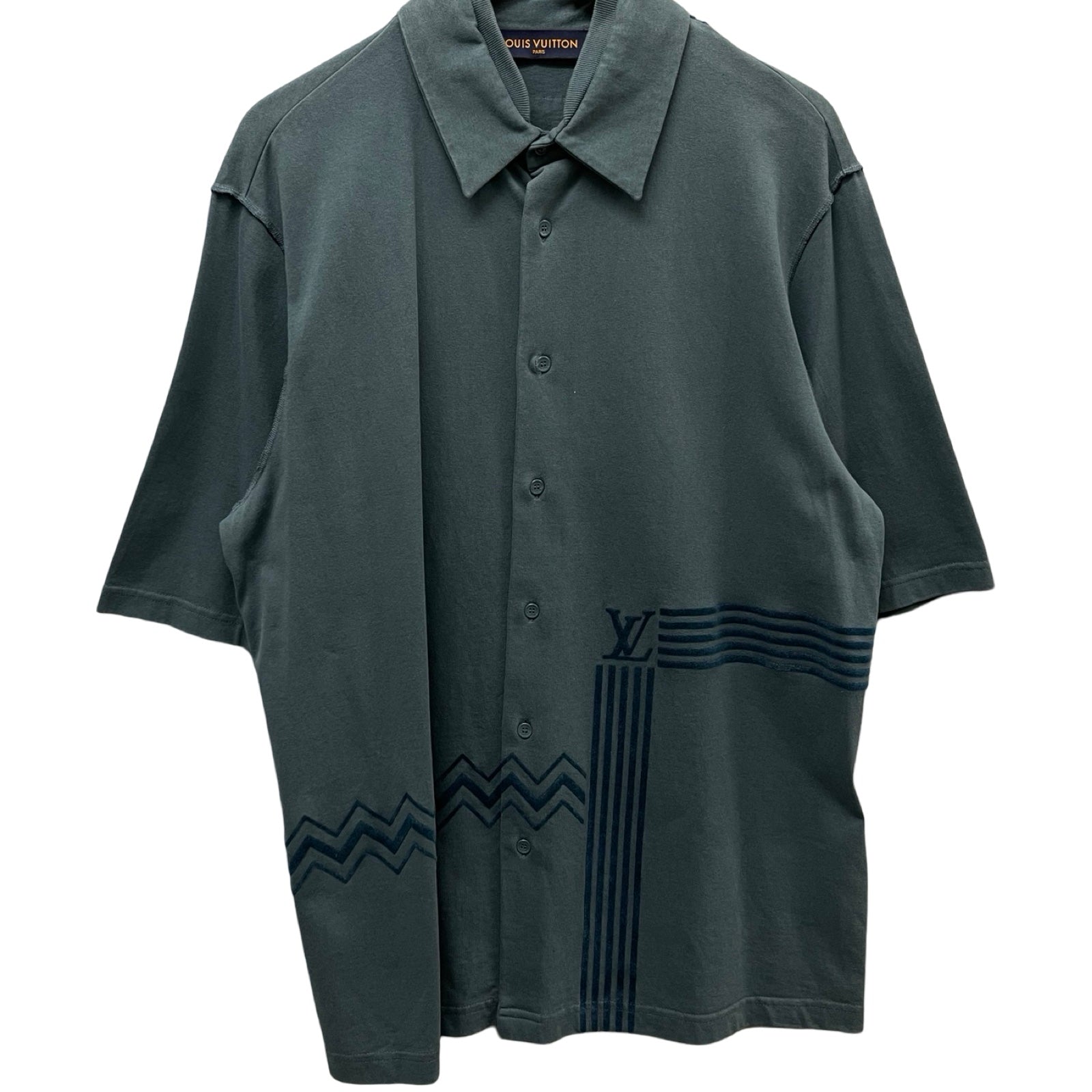 LOUIS VUITTON 2022AW Karakoram Flock Print Jersey Shirt 1AA4WX Size M