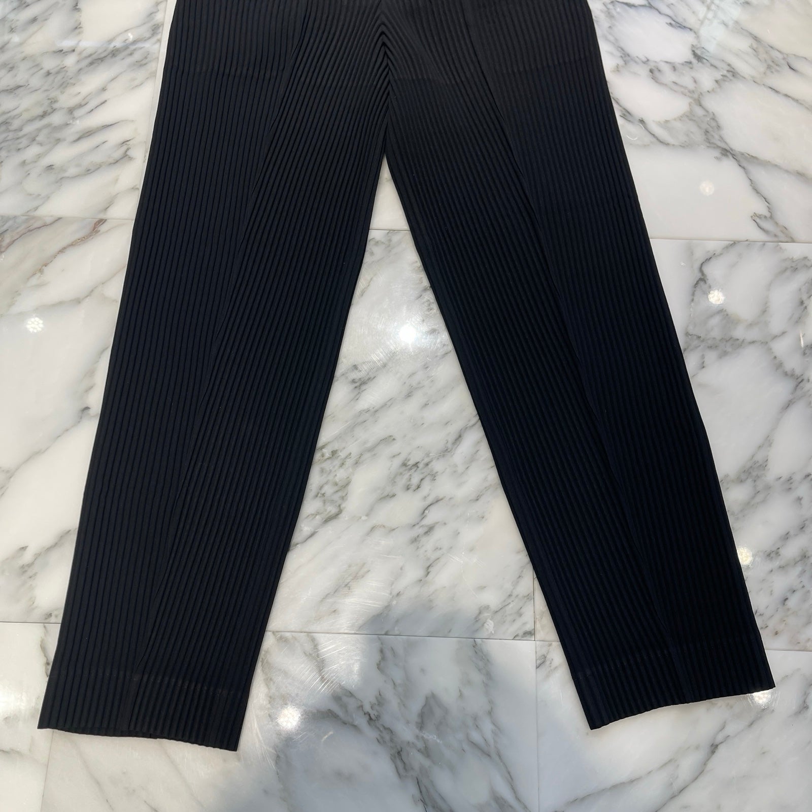 HOMME PLISSE ISSEY MIYAKE Tapered Pleat Pants 2 HP31FF055 Size 2 オムプリッセ イッセイミヤケ テーパード プリーツ パンツ サイズ2