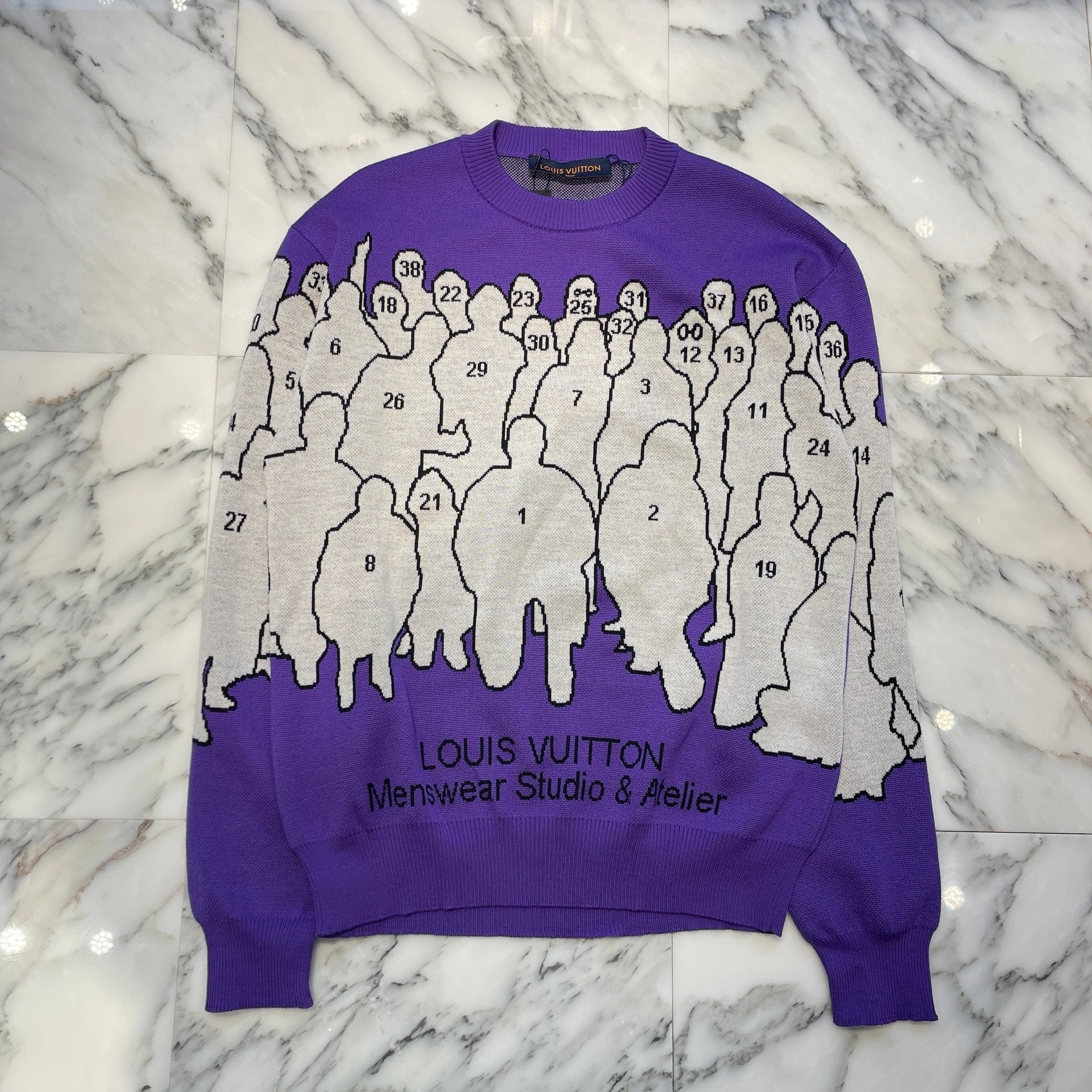 LOUIS VUITTON 2024SS Studio Jacquard Crewneck Sweater Size L ルイヴィトン スタジオジャカード クルーネックセーター サイズL