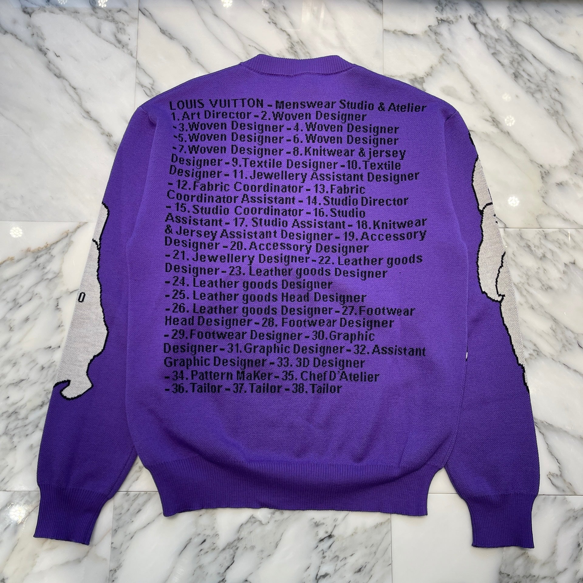 LOUIS VUITTON 2024SS Studio Jacquard Crewneck Sweater Size L ルイヴィトン スタジオジャカード クルーネックセーター サイズL