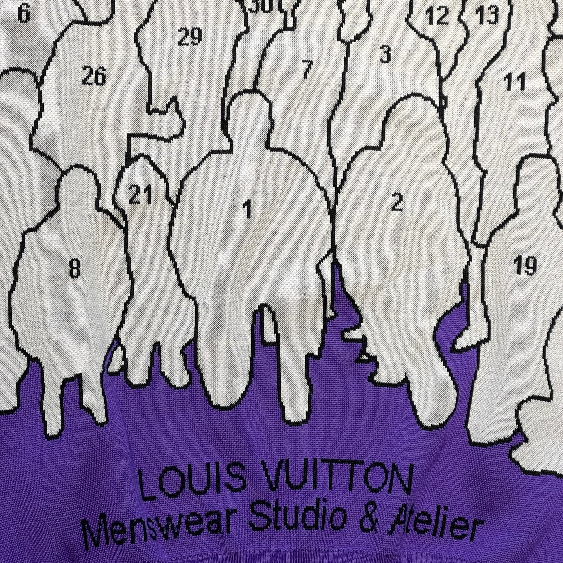 LOUIS VUITTON 2024SS Studio Jacquard Crewneck Sweater Size L ルイヴィトン スタジオジャカード クルーネックセーター サイズL