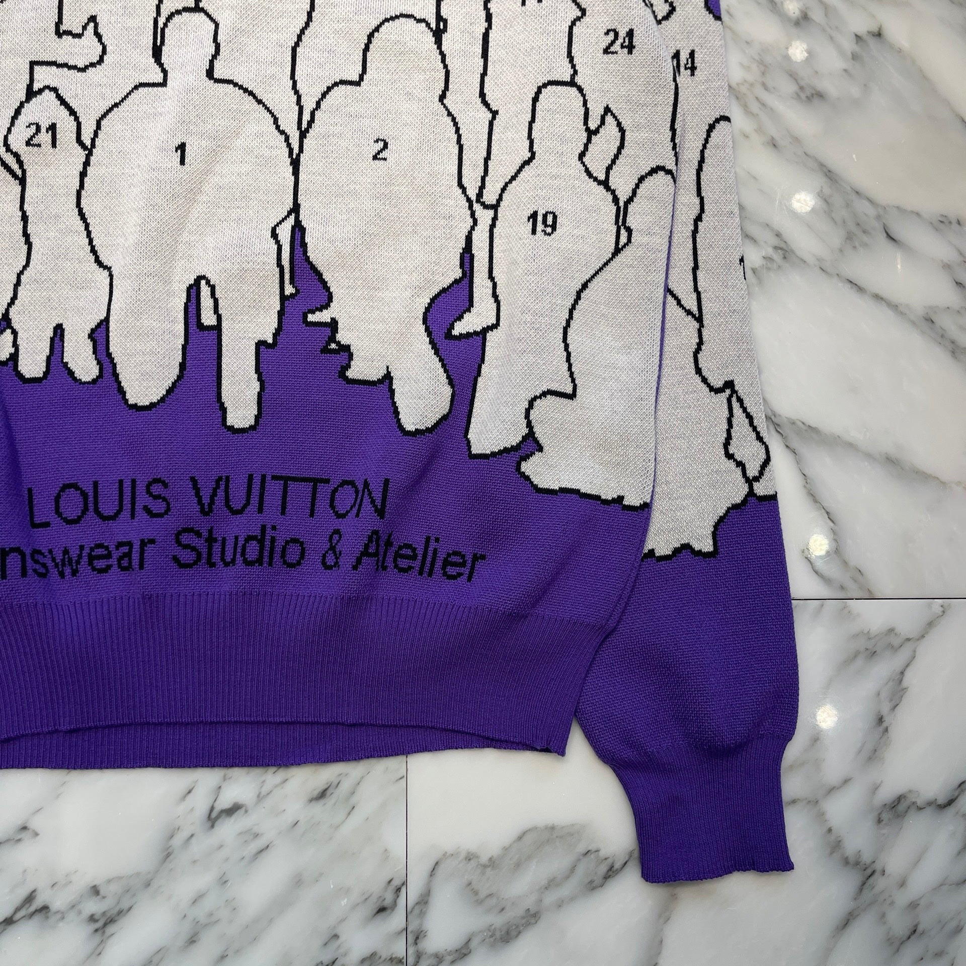 LOUIS VUITTON 2024SS Studio Jacquard Crewneck Sweater Size L ルイヴィトン スタジオジャカード クルーネックセーター サイズL