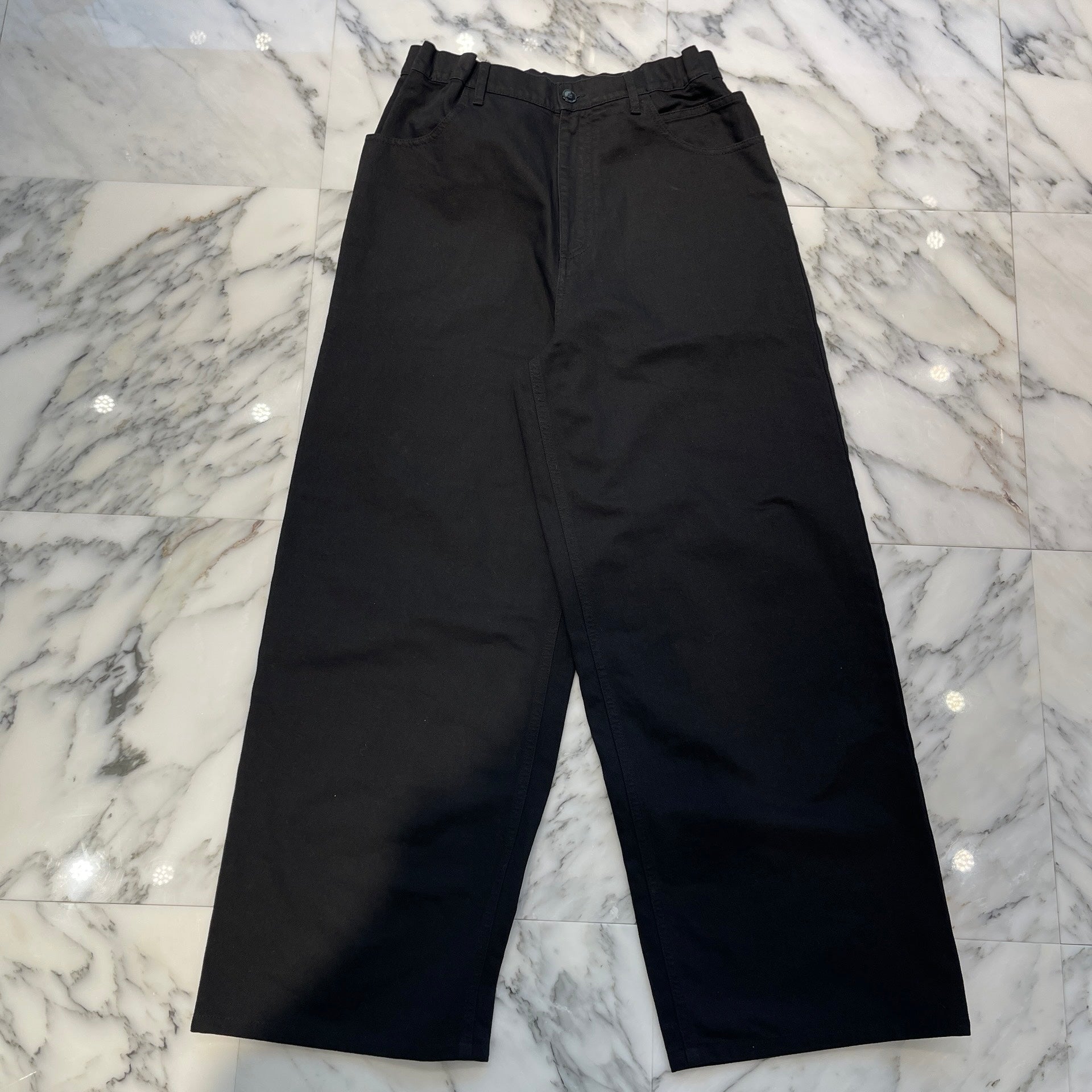RAF SIMONS 2023SS RS Patch Easy Long Skate Pants 231-M318 Size 30 ラフシモンズ RSレザーパッチ イージーロング スケートパンツ サイズ30