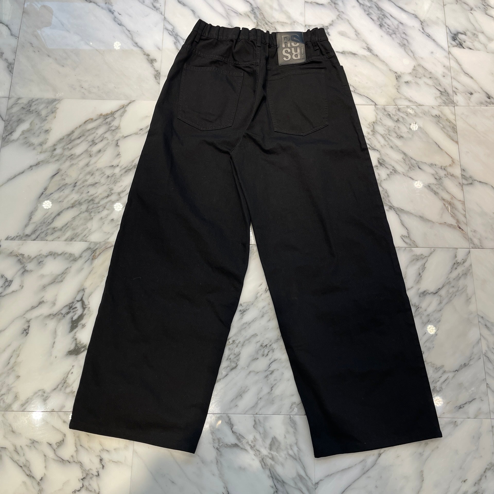 RAF SIMONS 2023SS RS Patch Easy Long Skate Pants 231-M318 Size 30 ラフシモンズ RSレザーパッチ イージーロング スケートパンツ サイズ30