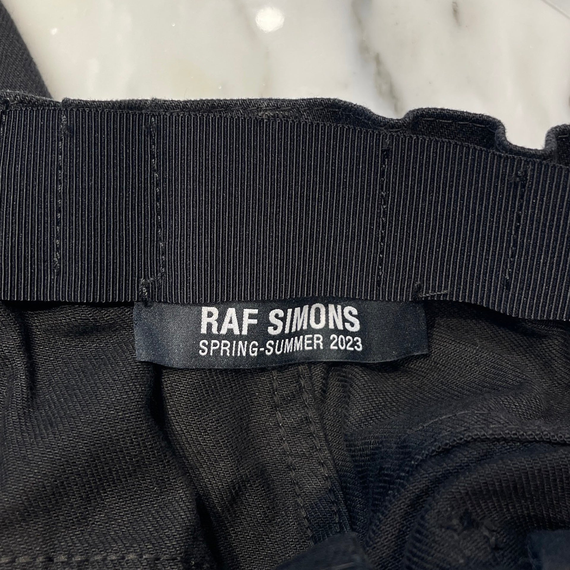 RAF SIMONS 2023SS RS Patch Easy Long Skate Pants 231-M318 Size 30 ラフシモンズ RSレザーパッチ イージーロング スケートパンツ サイズ30
