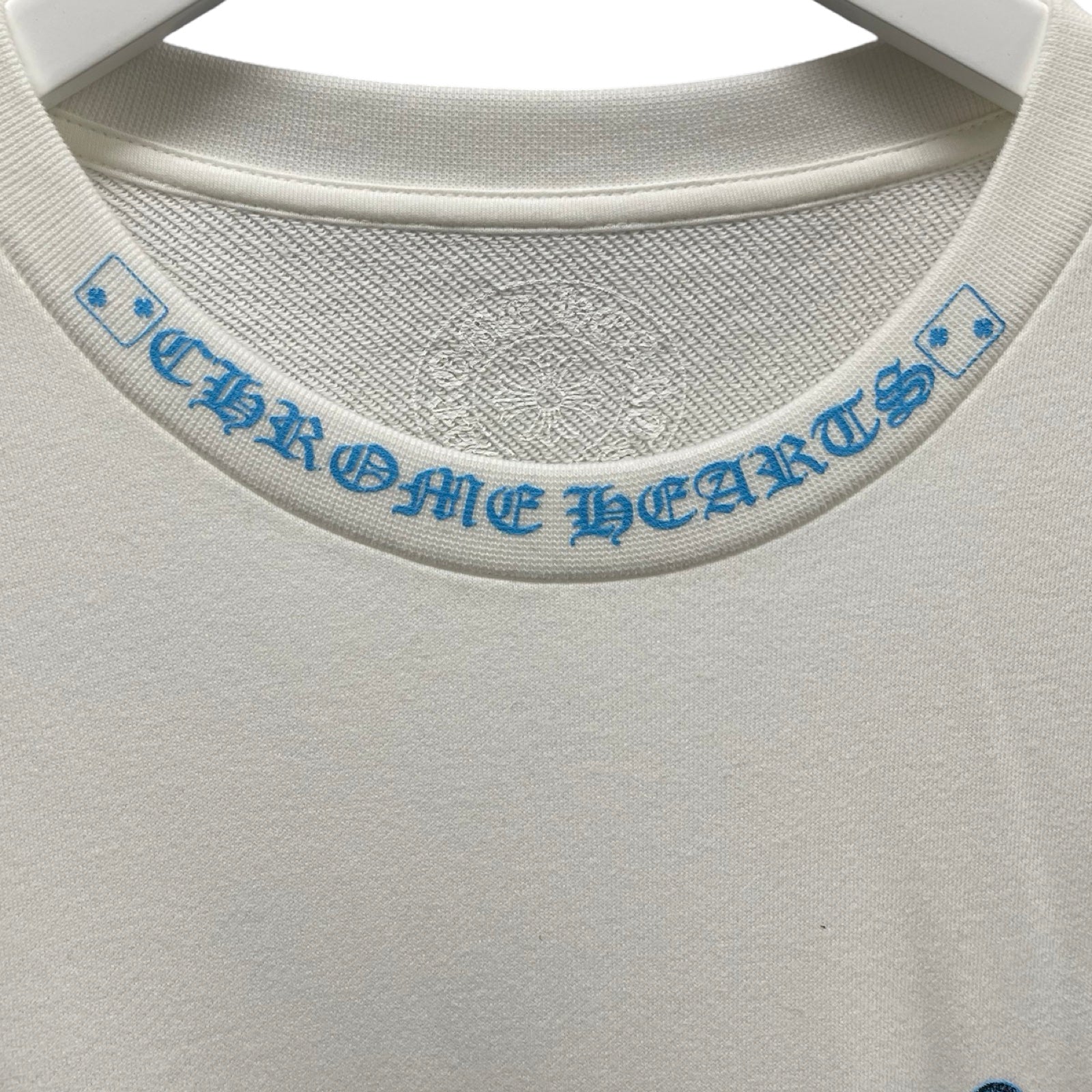 CHROME HEARTS Las Vegas Limited Neck Logo Dice Print Crewneck Sweatshirt Size XL