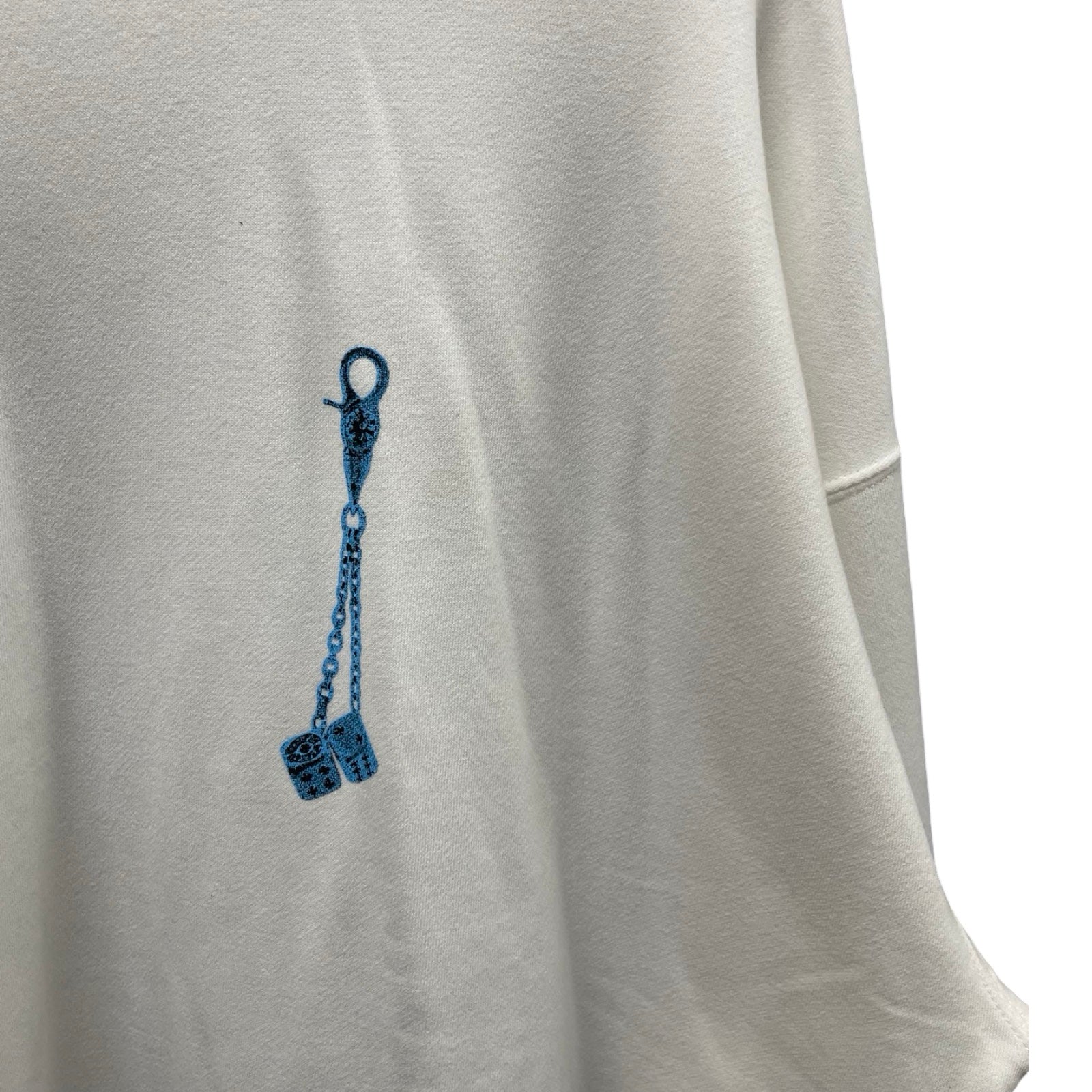 CHROME HEARTS Las Vegas Limited Neck Logo Dice Print Crewneck Sweatshirt Size XL