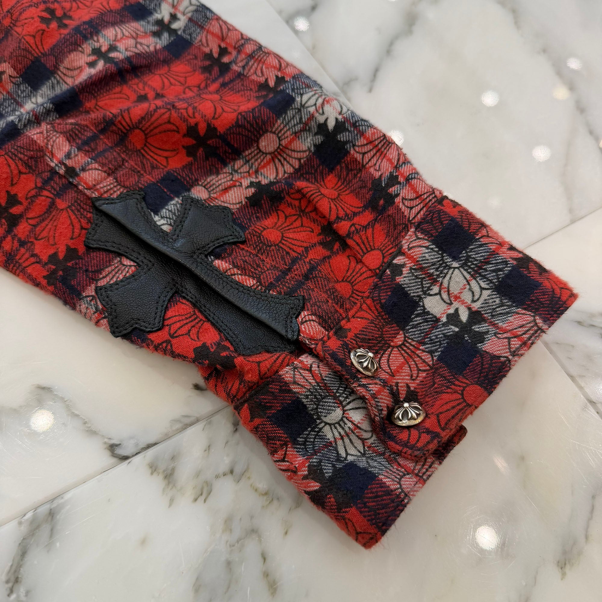 CHROME HEARTS Y NOT Loose Ends Check Shirt Size XL クロムハーツ ワイノット ルーズエンド チェックシャツ サイズXL