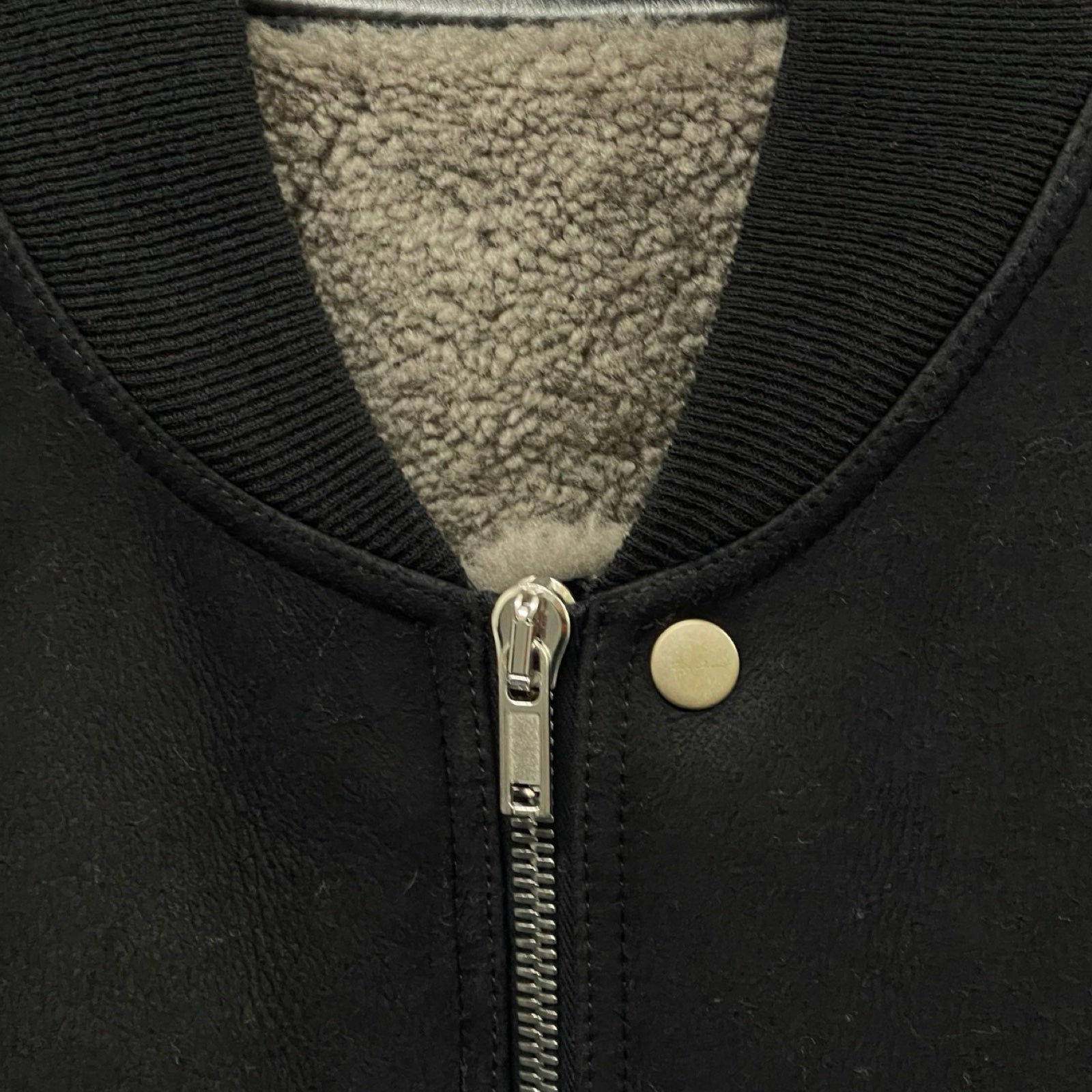 Rick Owens Shearing Flight Bomber Leather Jacket RU19F4785-LSHW Size 48