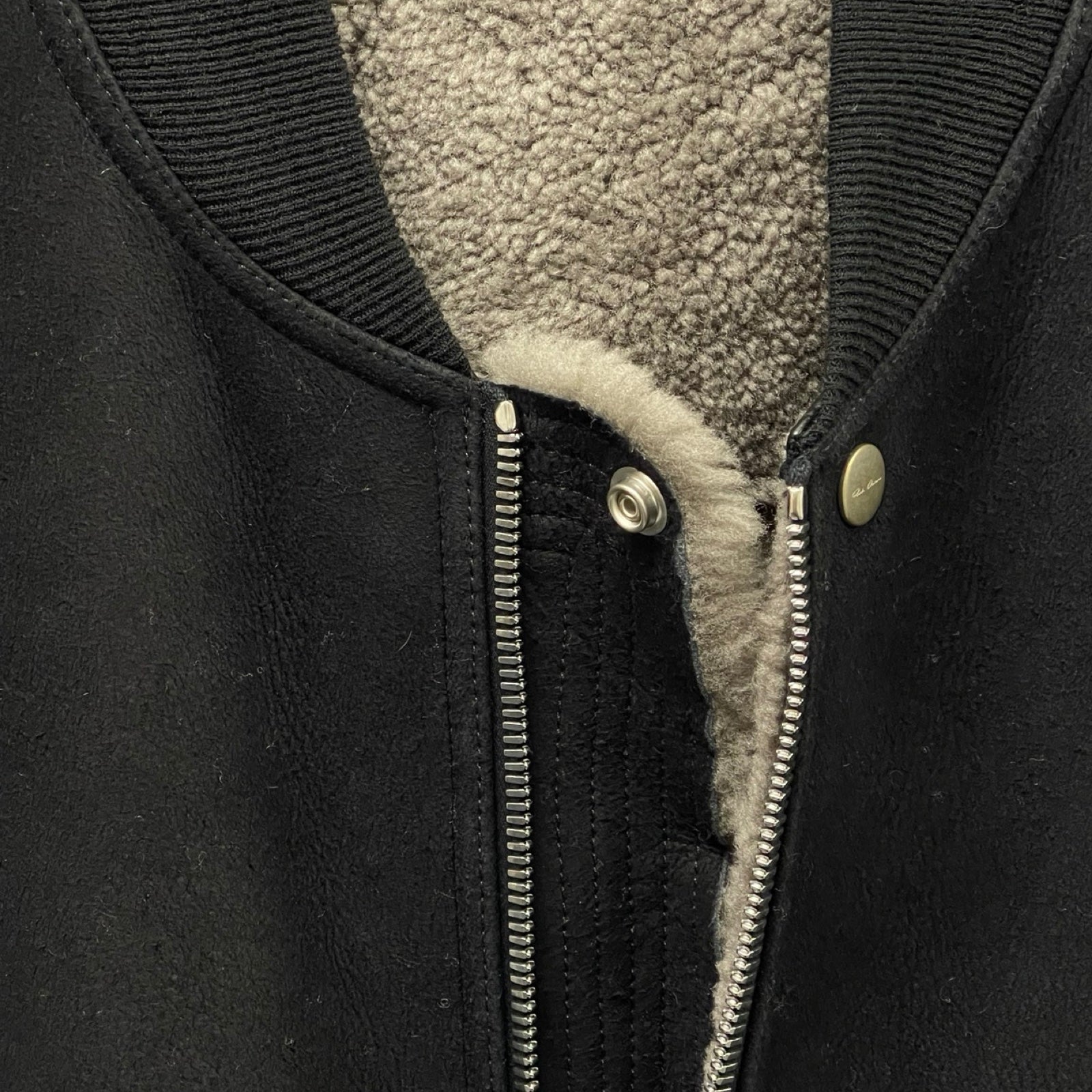 Rick Owens Shearing Flight Bomber Leather Jacket RU19F4785-LSHW Size 48