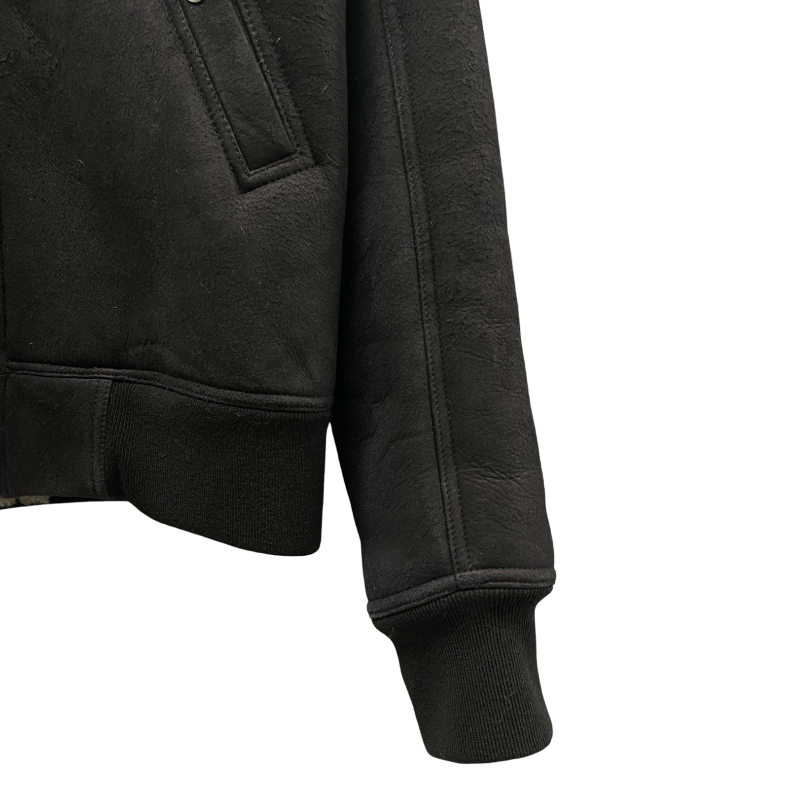 Rick Owens Shearing Flight Bomber Leather Jacket RU19F4785-LSHW Size 48