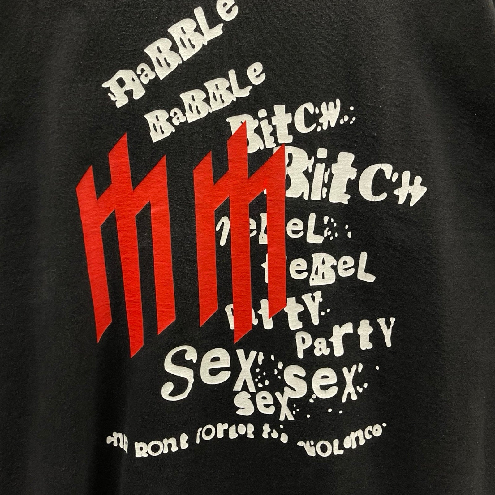 Vintage 90's Mariln Manson "Rabble Babble Bitch" S/S Tee