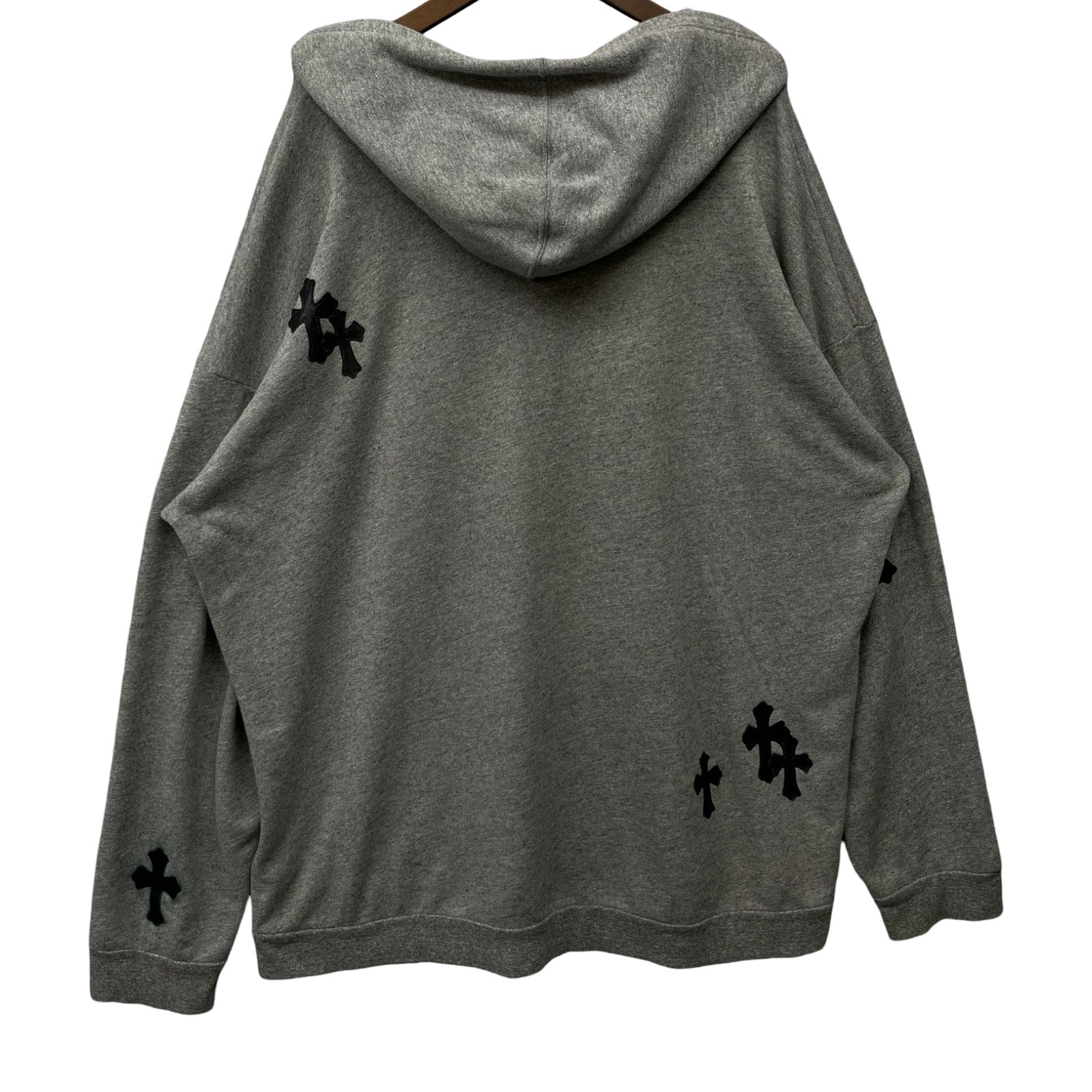 CHROME HEARTS Y NOT Cemetery Cross Patch Sweat Pullover Hoodie Size XL