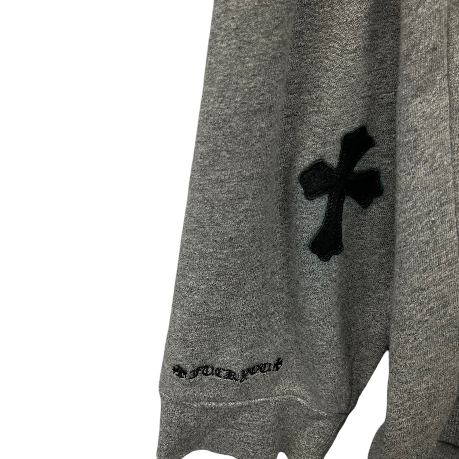 CHROME HEARTS Y NOT Cemetery Cross Patch Sweat Pullover Hoodie Size XL