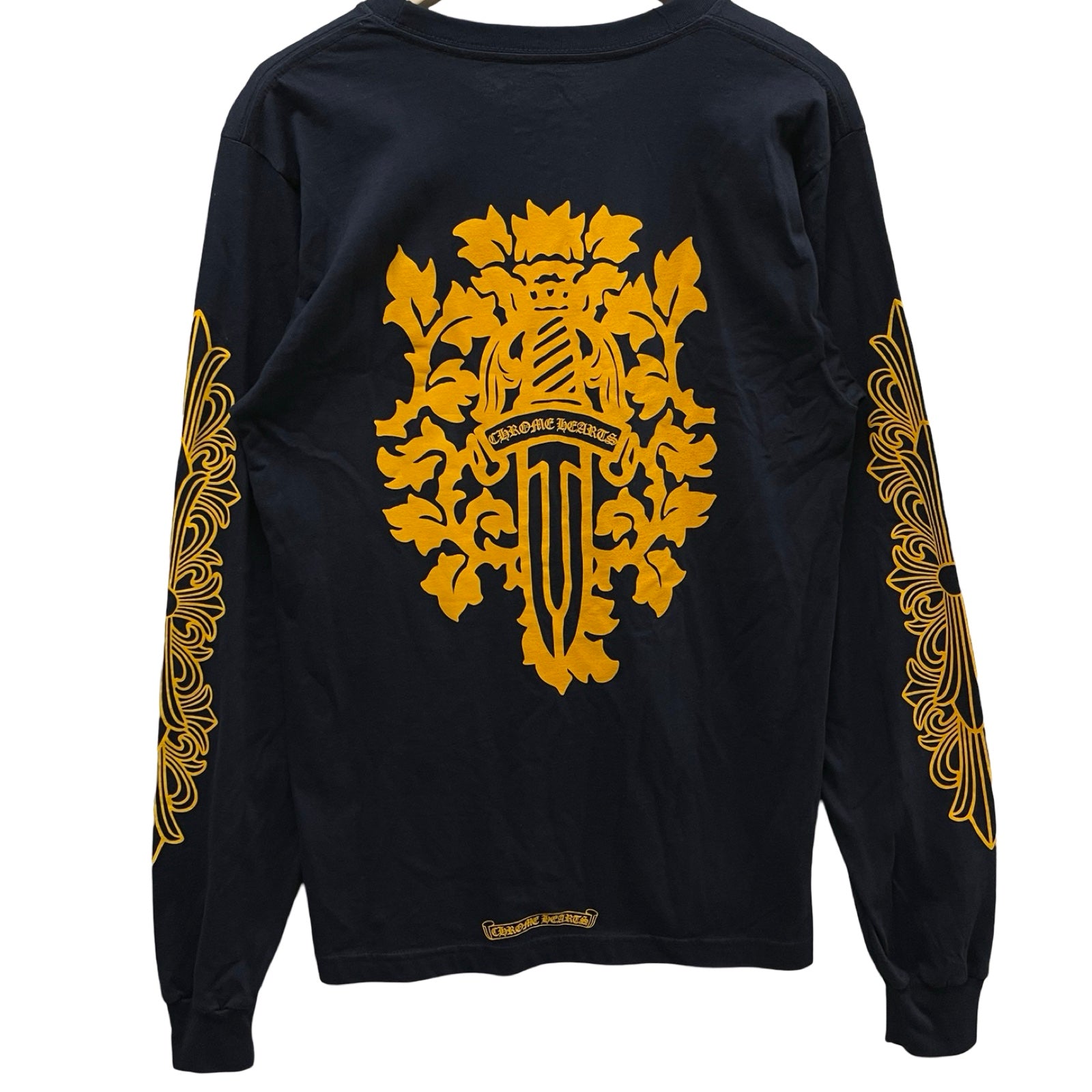 CHROME HEARTS Yellow Dagger Long Sleeve Tee Size M