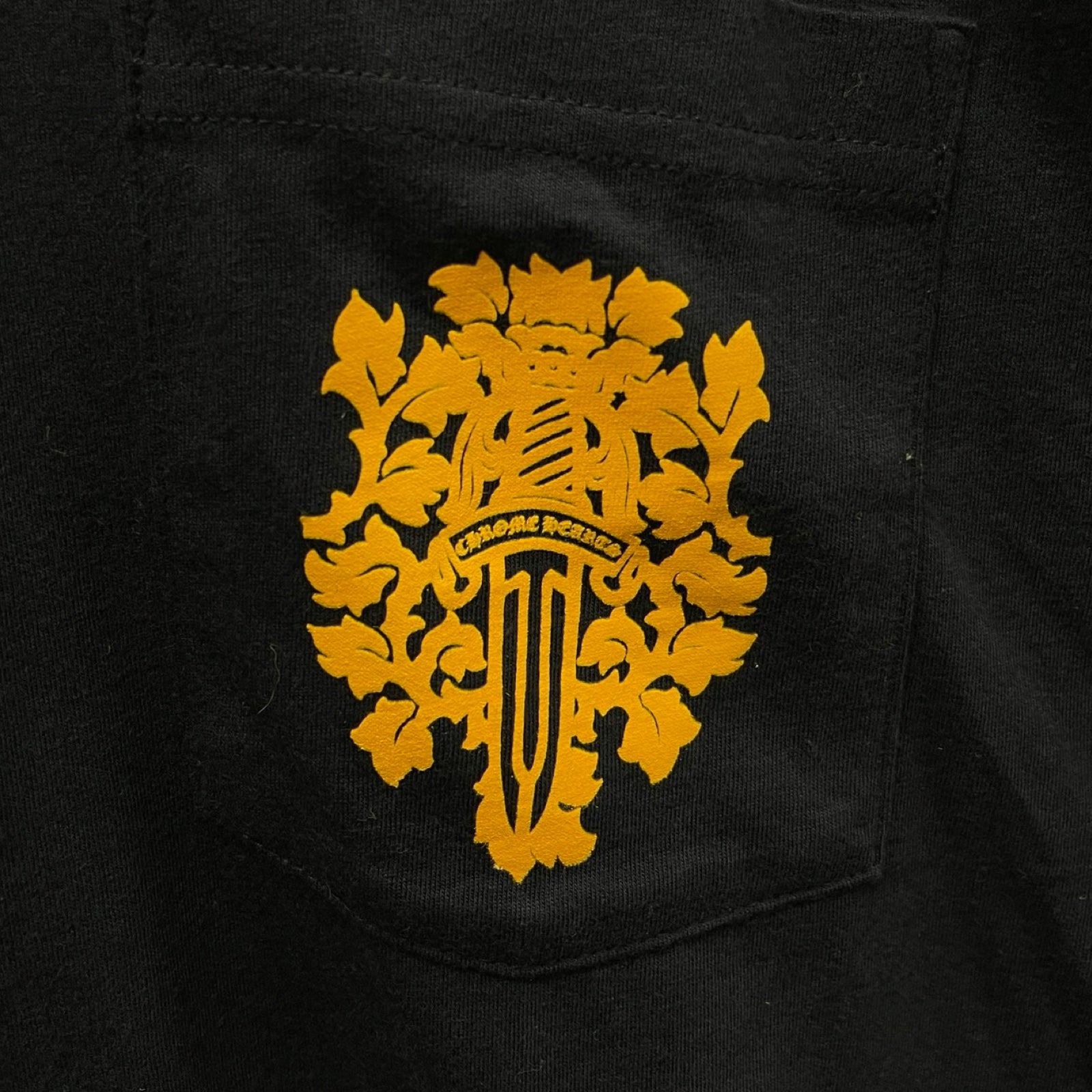 CHROME HEARTS Yellow Dagger Long Sleeve Tee Size M