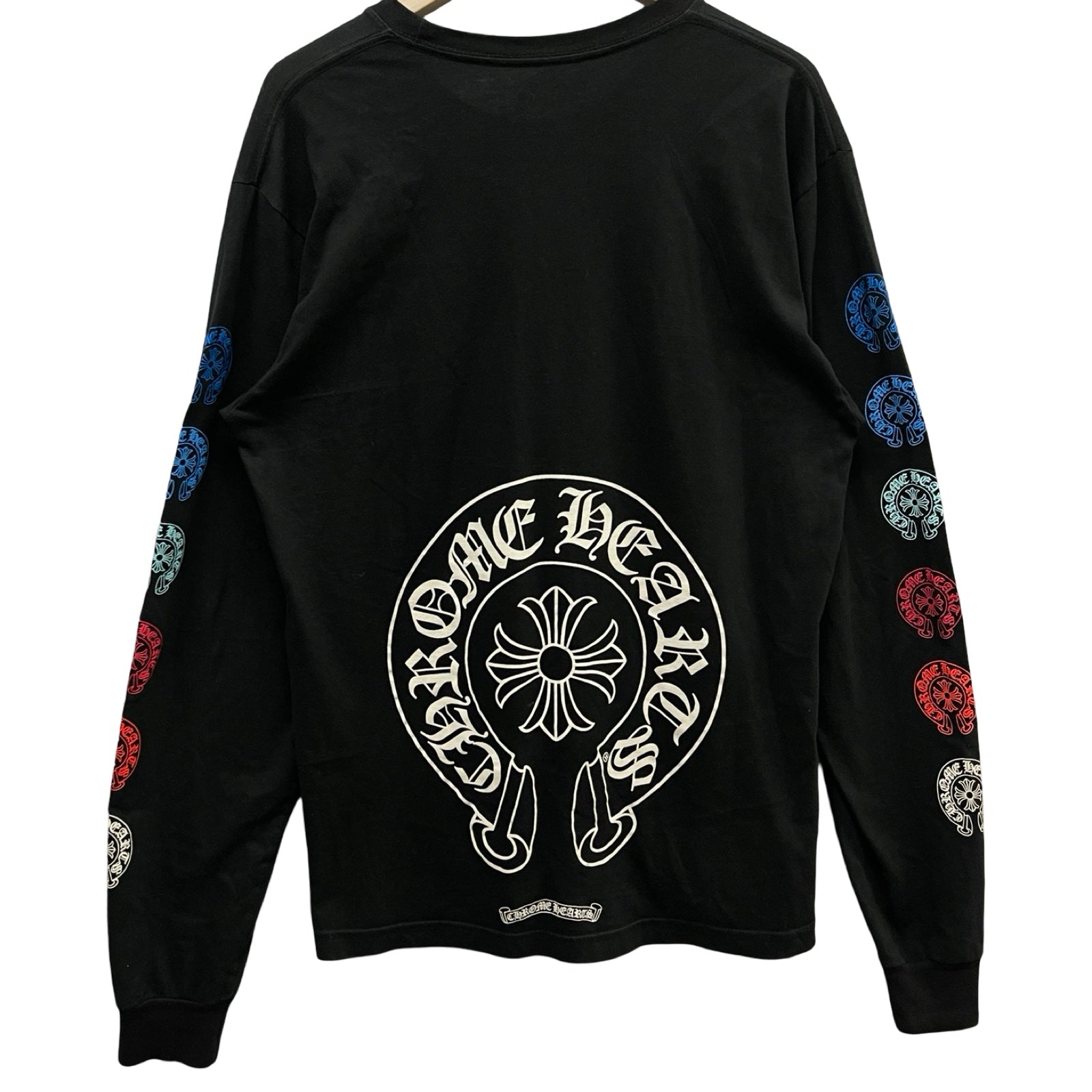 CHROME HEARTS 2022SS Multi Color Horseshoe Long Sleeve Tee Size XL