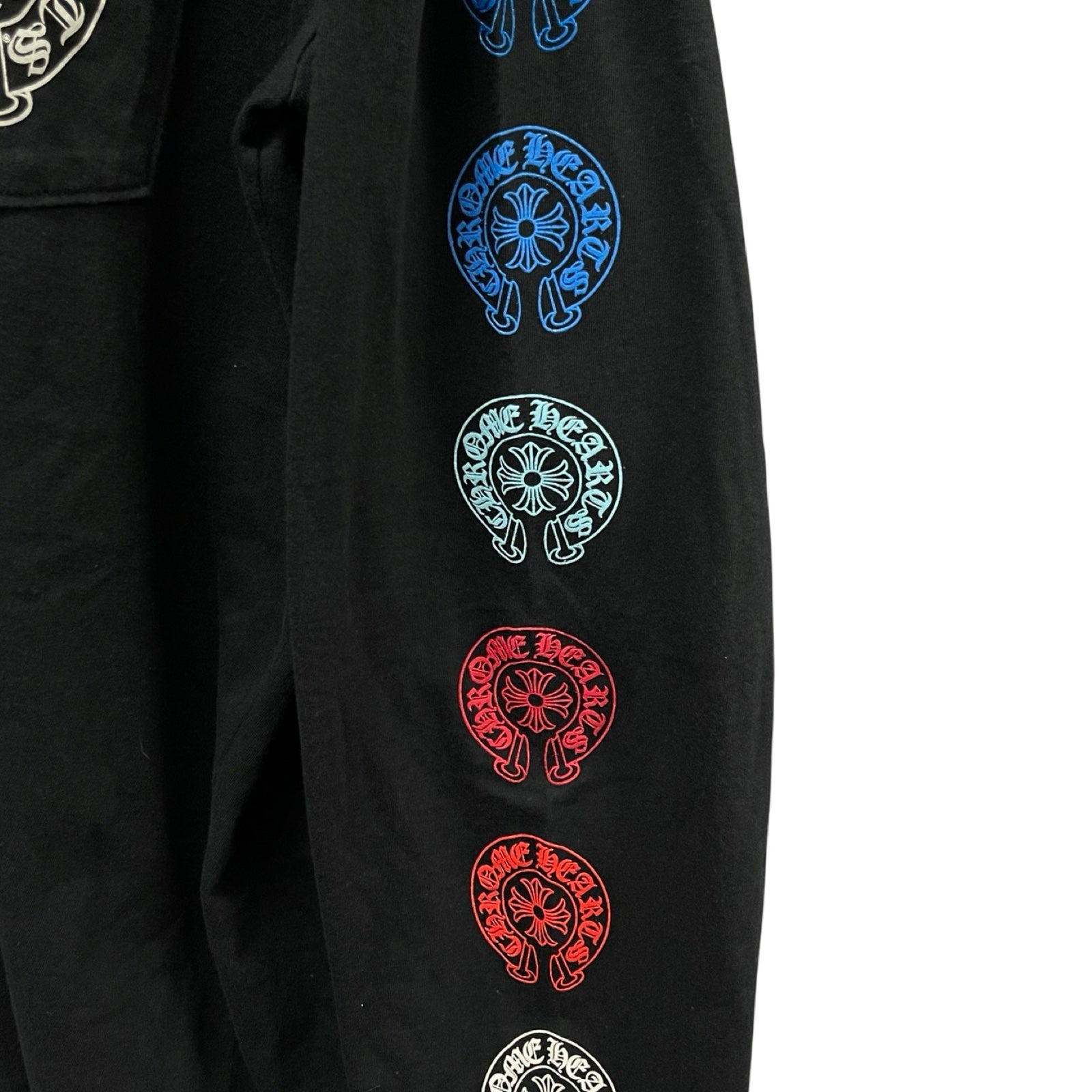 CHROME HEARTS 2022SS Multi Color Horseshoe Long Sleeve Tee Size XL