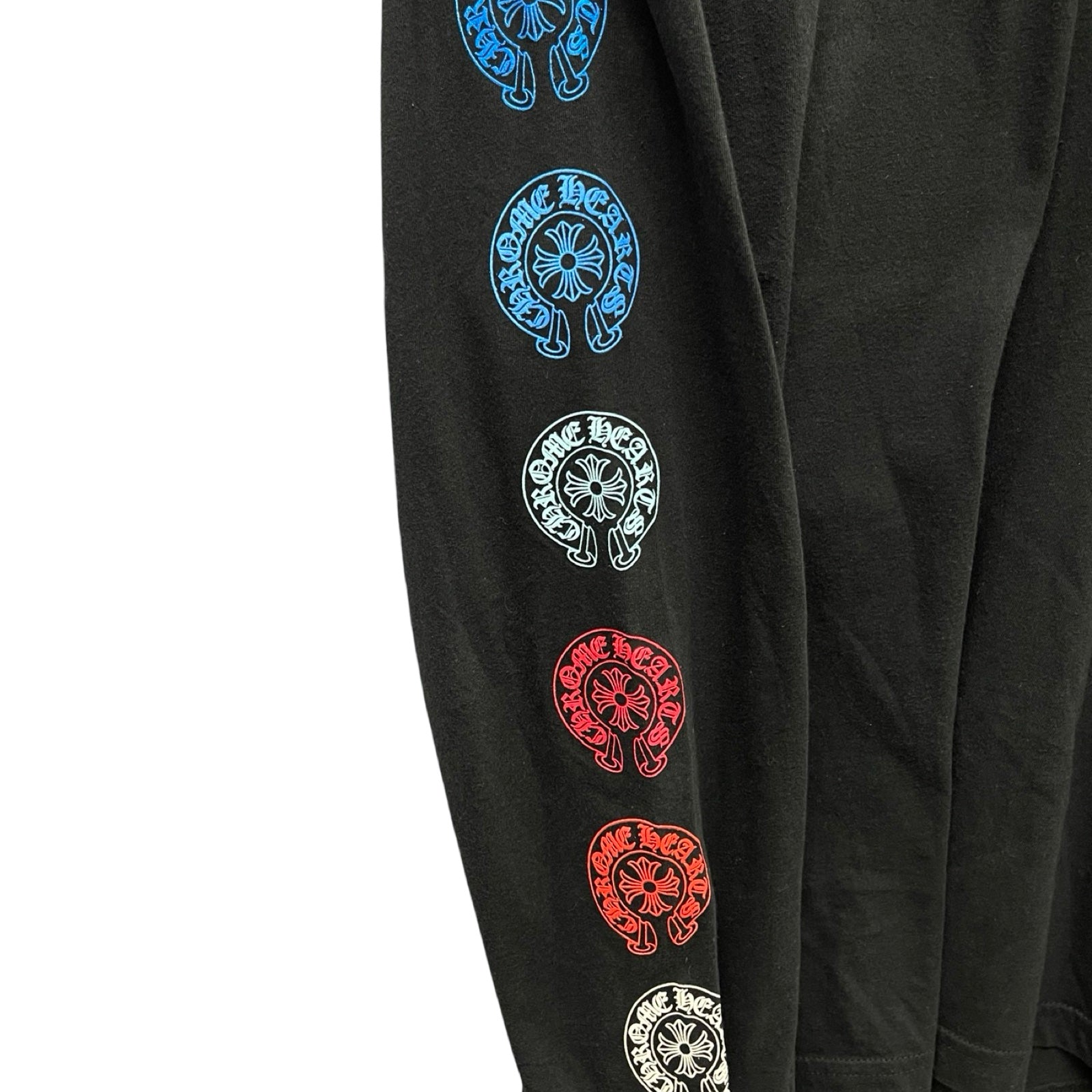 CHROME HEARTS 2022SS Multi Color Horseshoe Long Sleeve Tee Size XL