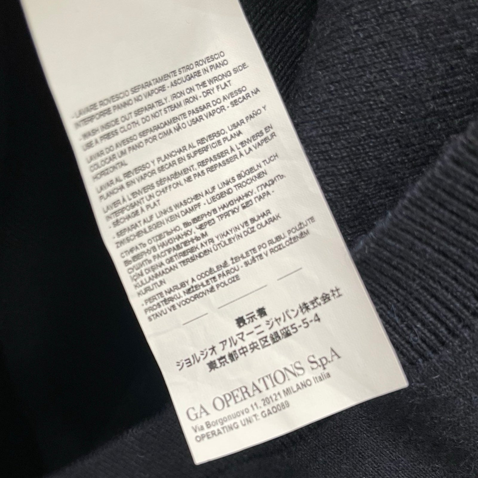 EMPORIO ARMANI 2022AW Logo Embroidery Hoodie 6L1MXS 1MBWZ Size L