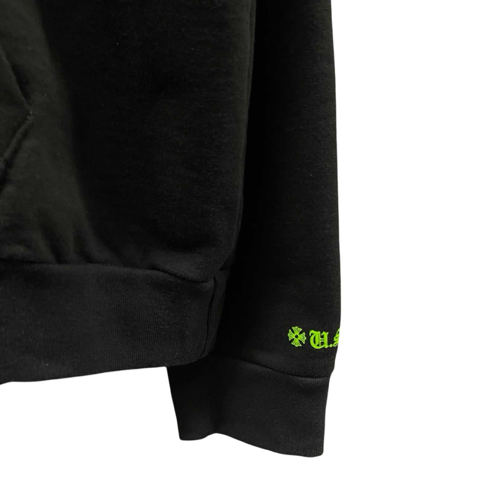 CHROME HEARTS 2022SS Charity Horseshoe CH Plus Leather Patch Pullover Hoodie Size XL