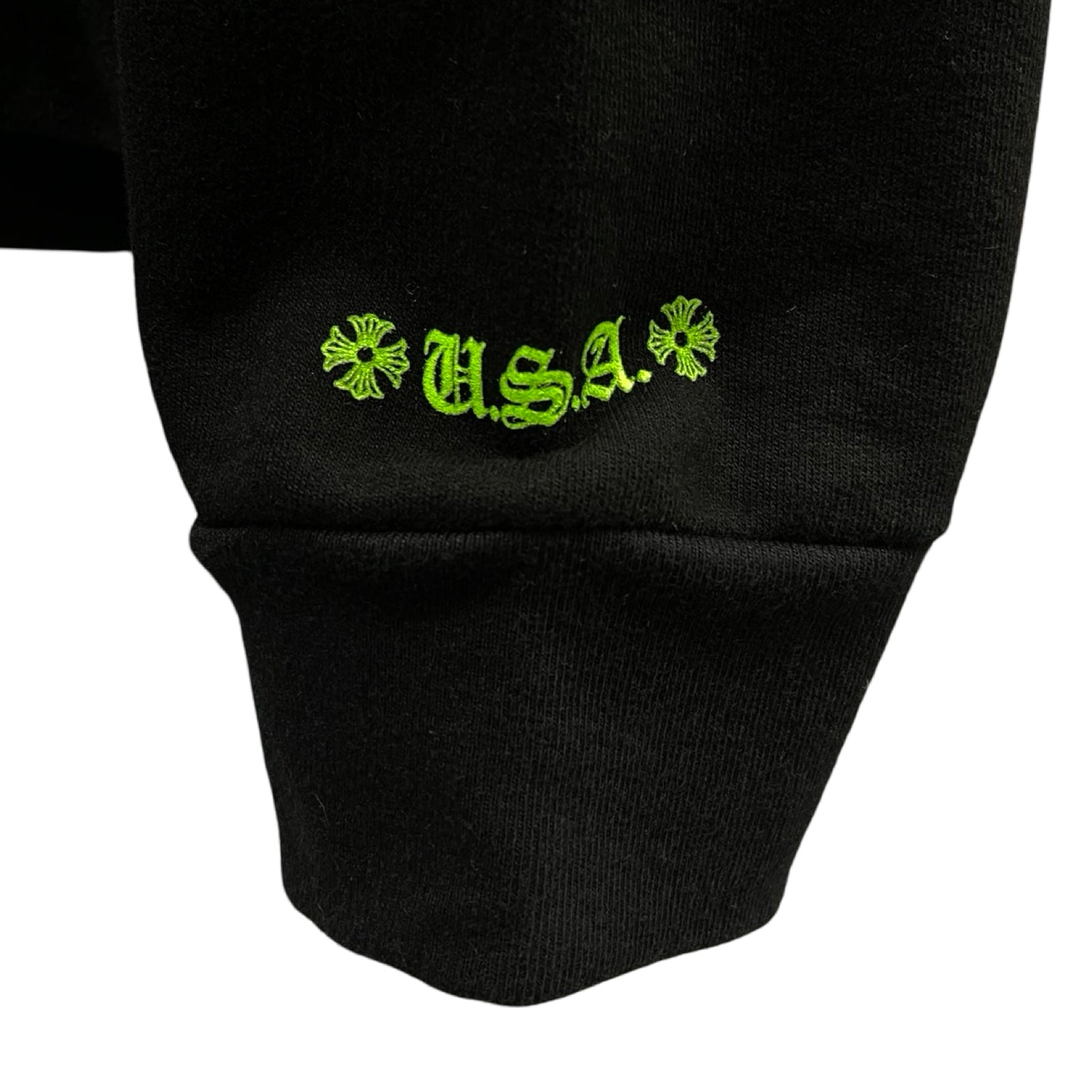 CHROME HEARTS 2022SS Charity Horseshoe CH Plus Leather Patch Pullover Hoodie Size XL