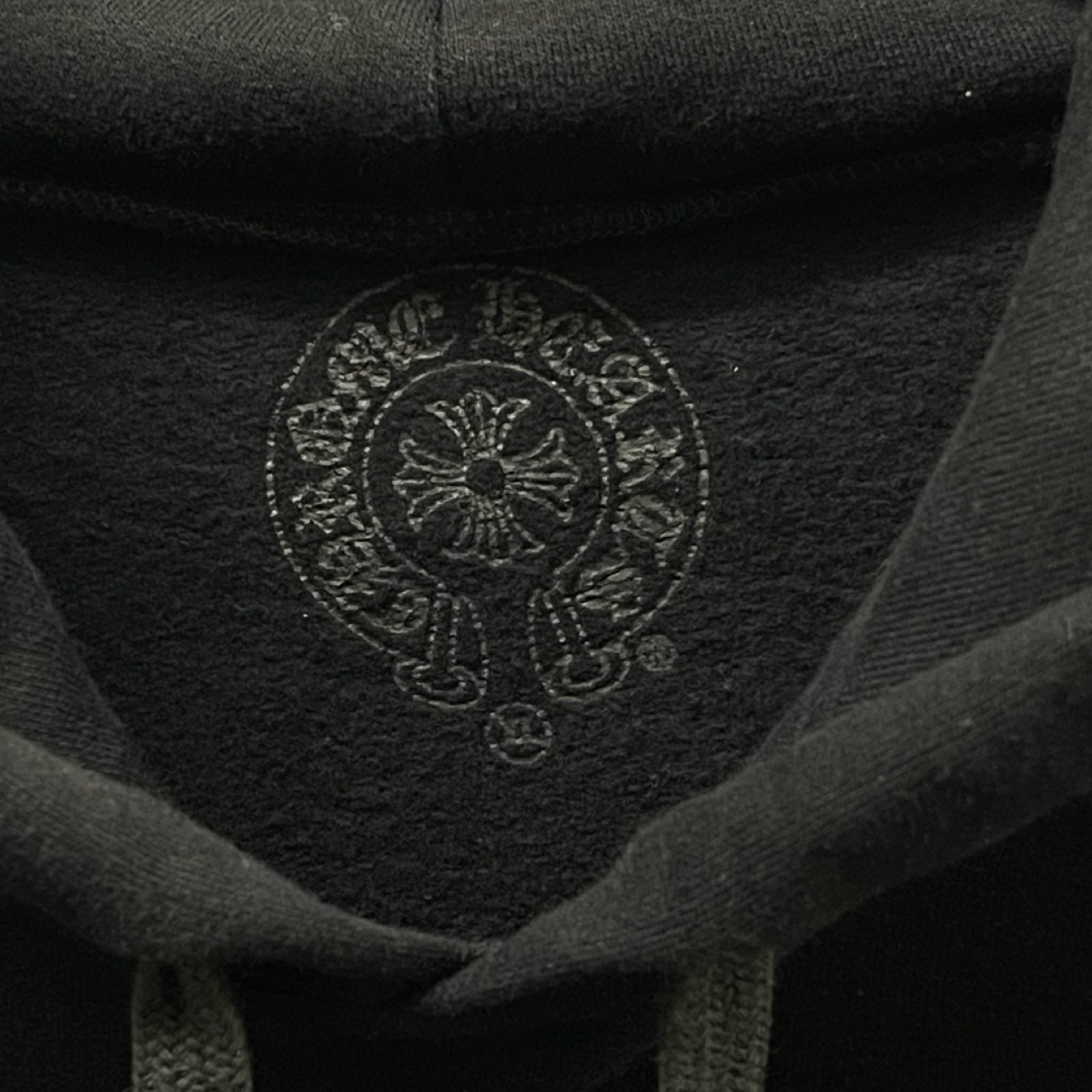 CHROME HEARTS 2022SS Charity Horseshoe CH Plus Leather Patch Pullover Hoodie Size XL