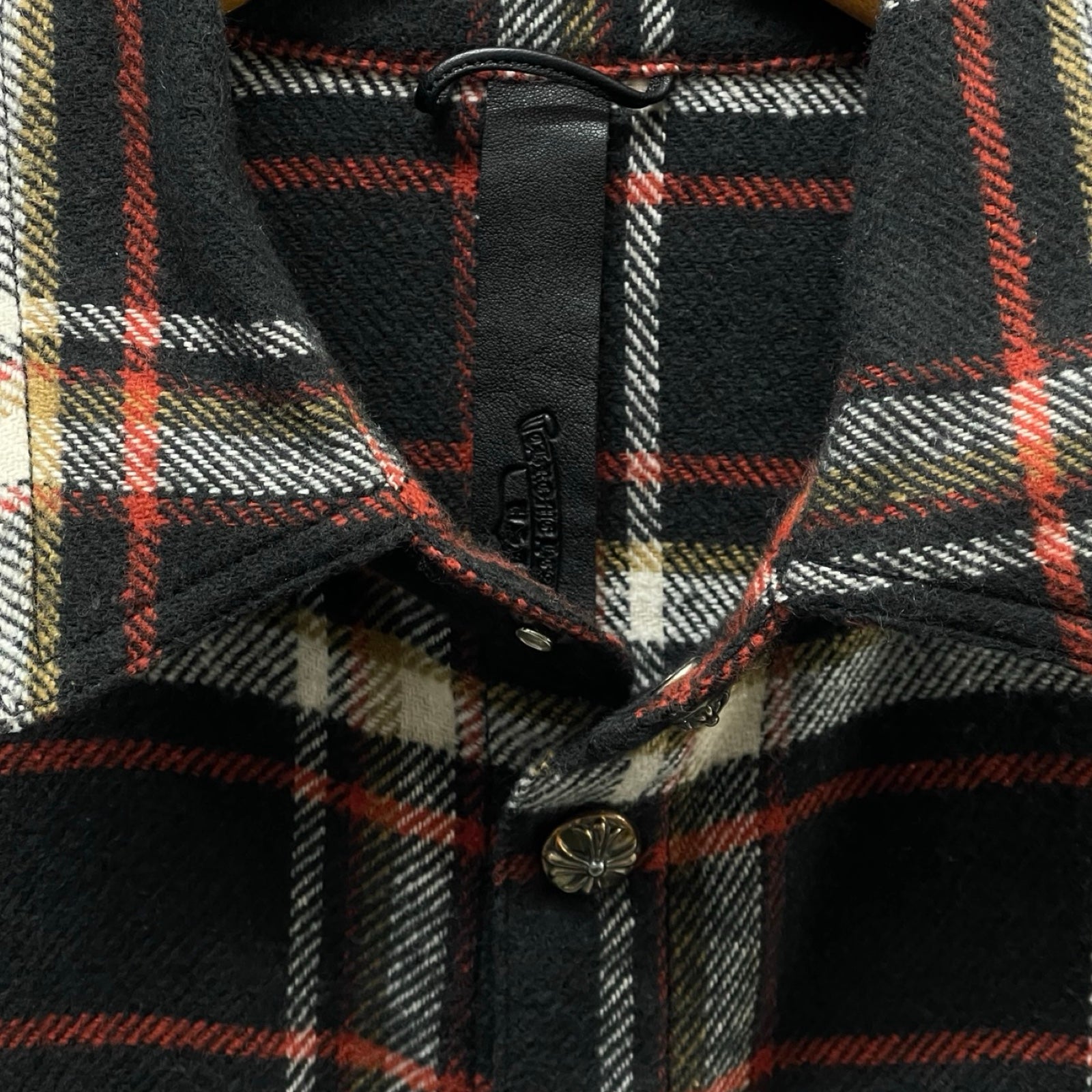 CHROME HEARTS YNOT Work Dog Check Shirt Size M