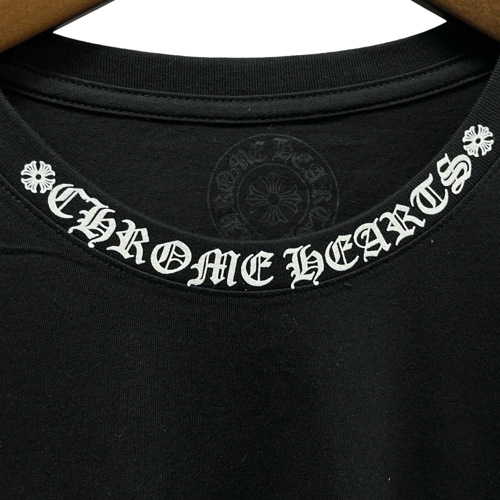 CHROME HEARTS Neck Logo Long Sleeve Tee Size XL