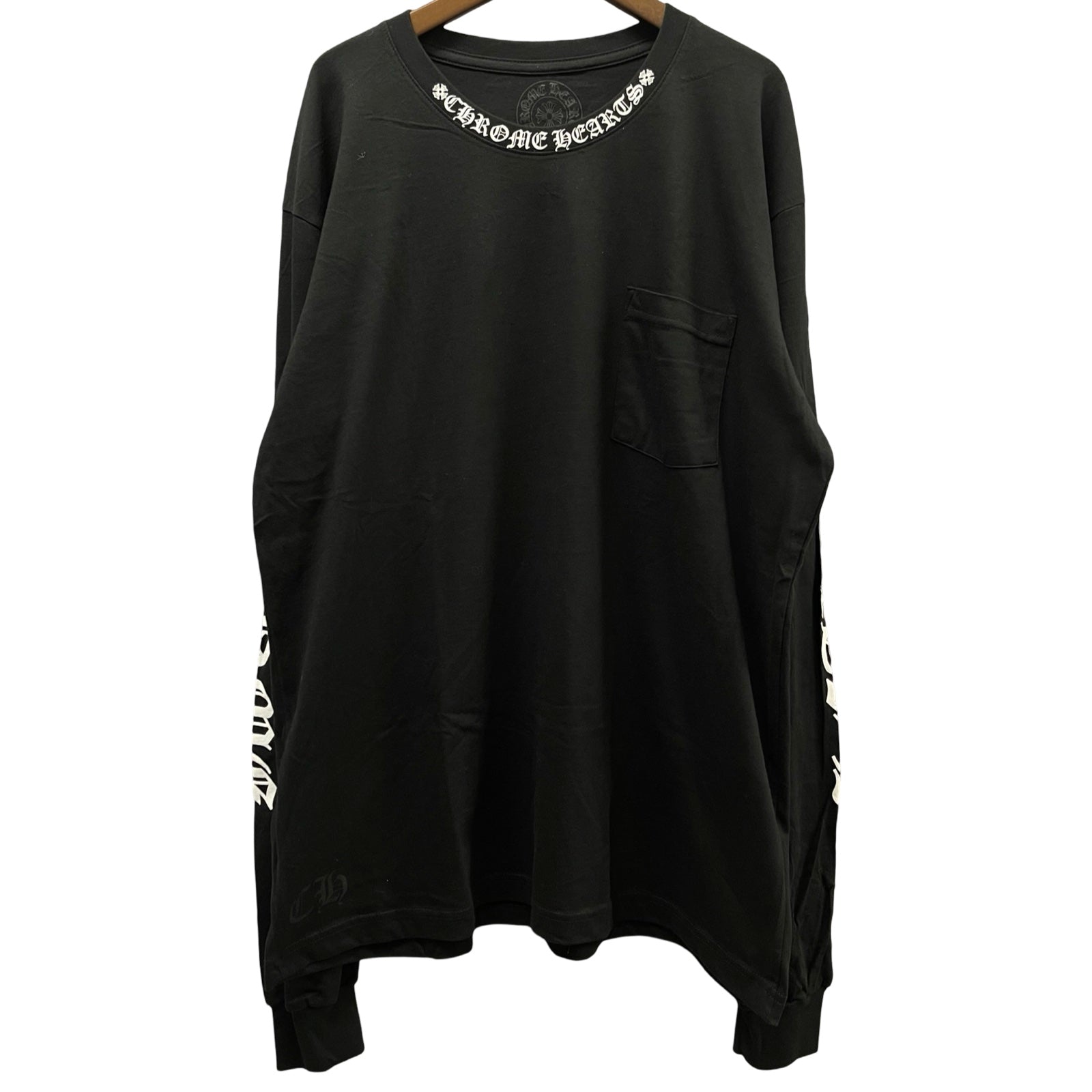 CHROME HEARTS Neck Logo Long Sleeve Tee Size XL