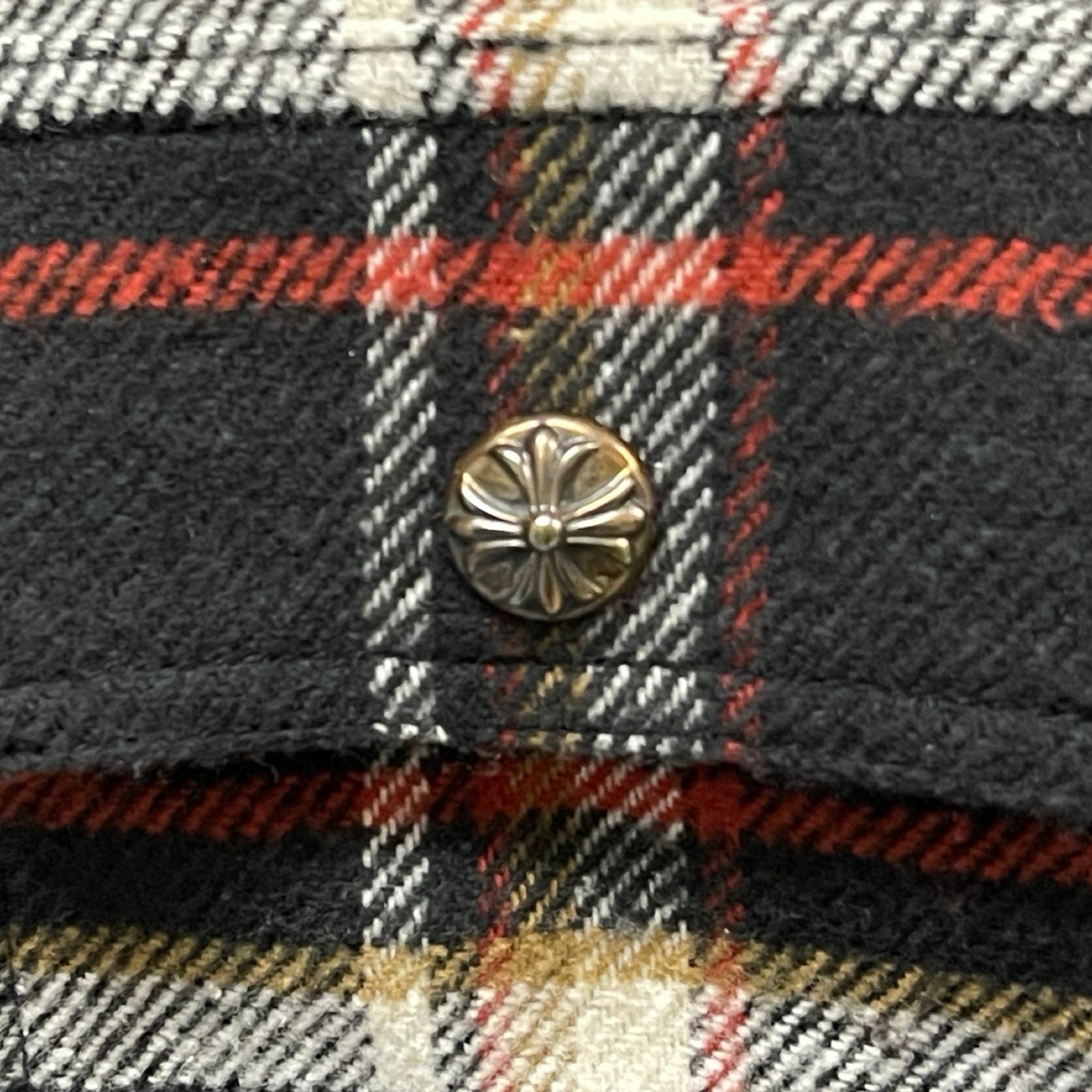 CHROME HEARTS YNOT Work Dog Check Shirt Size M