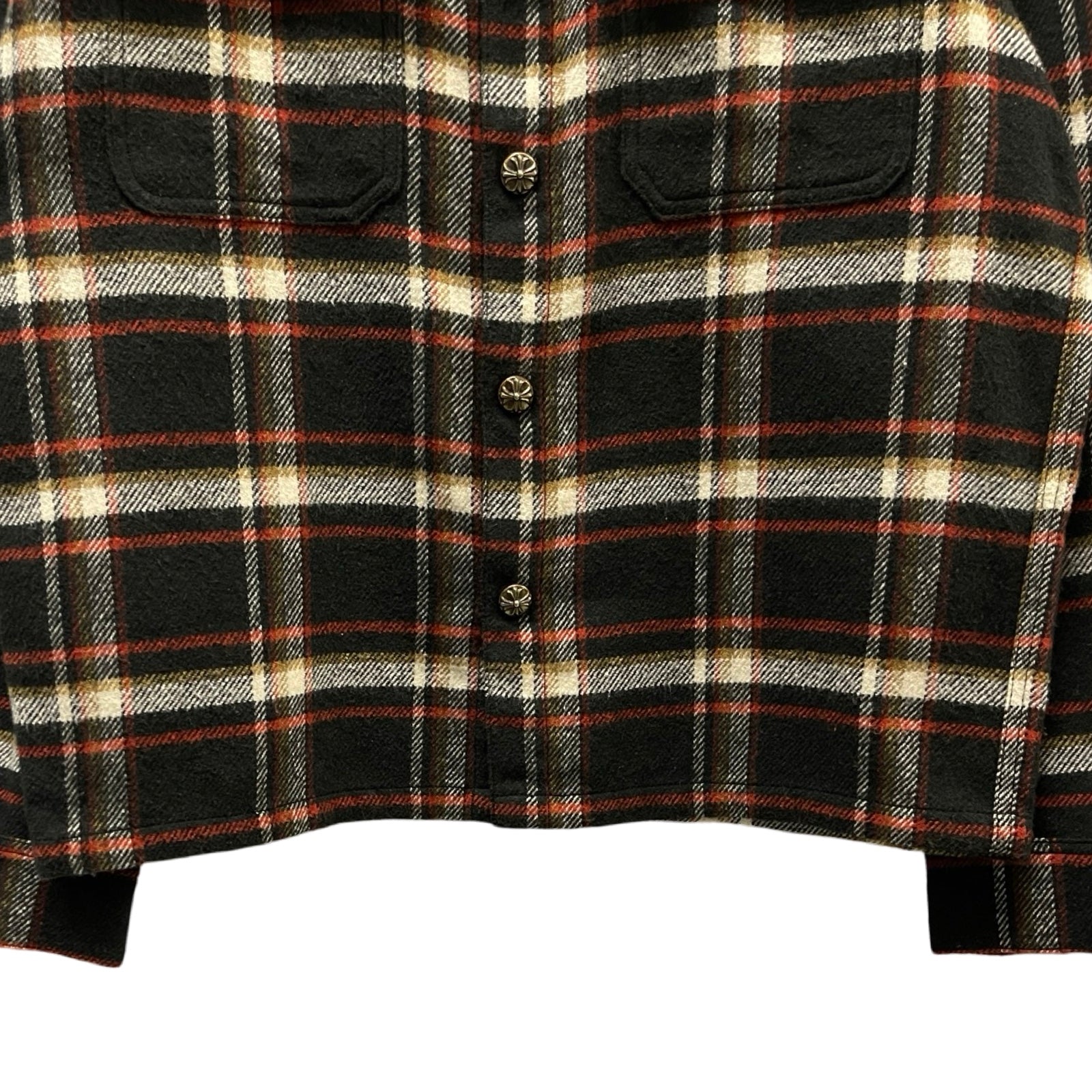 CHROME HEARTS YNOT Work Dog Check Shirt Size M