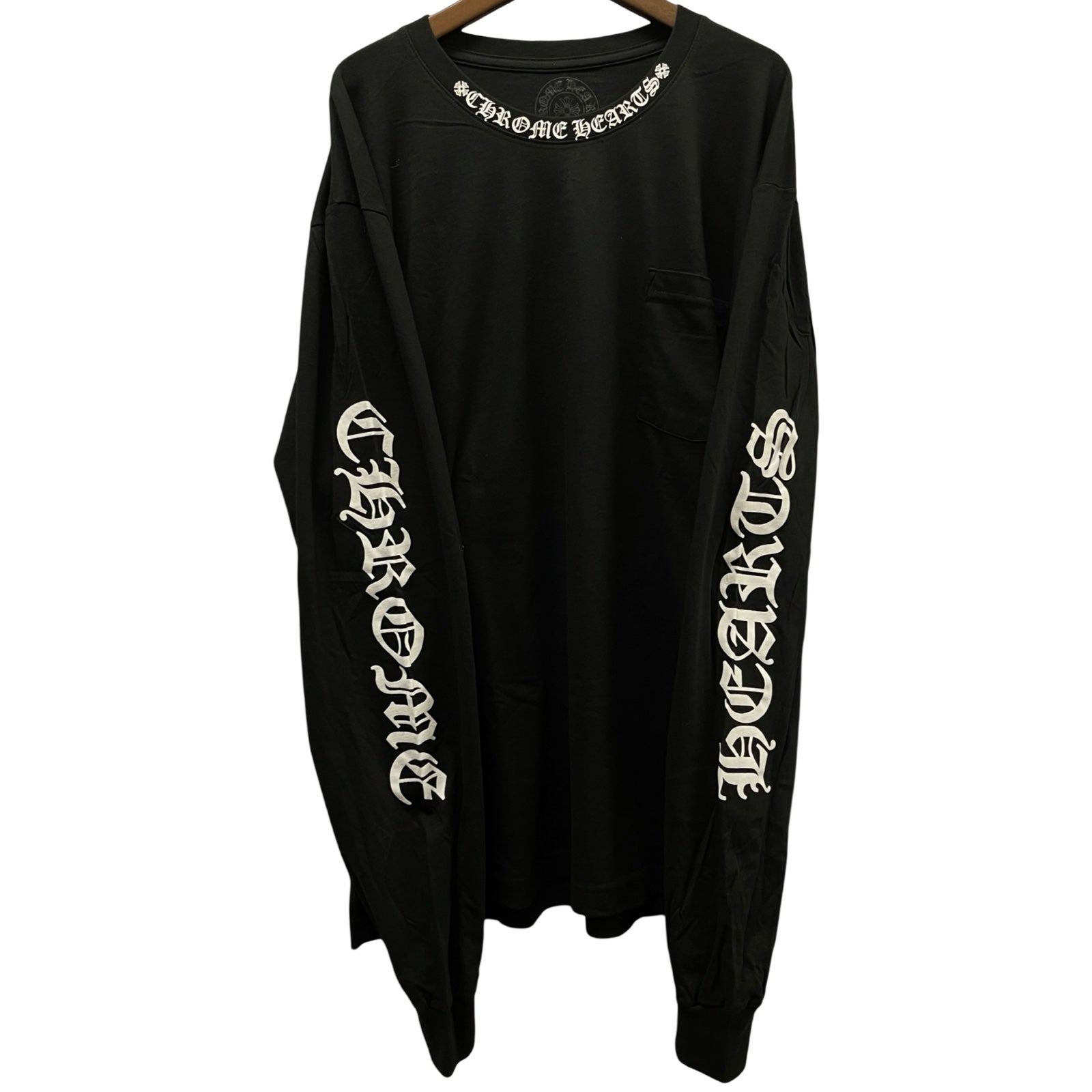 CHROME HEARTS Neck Logo Long Sleeve Tee Size XL