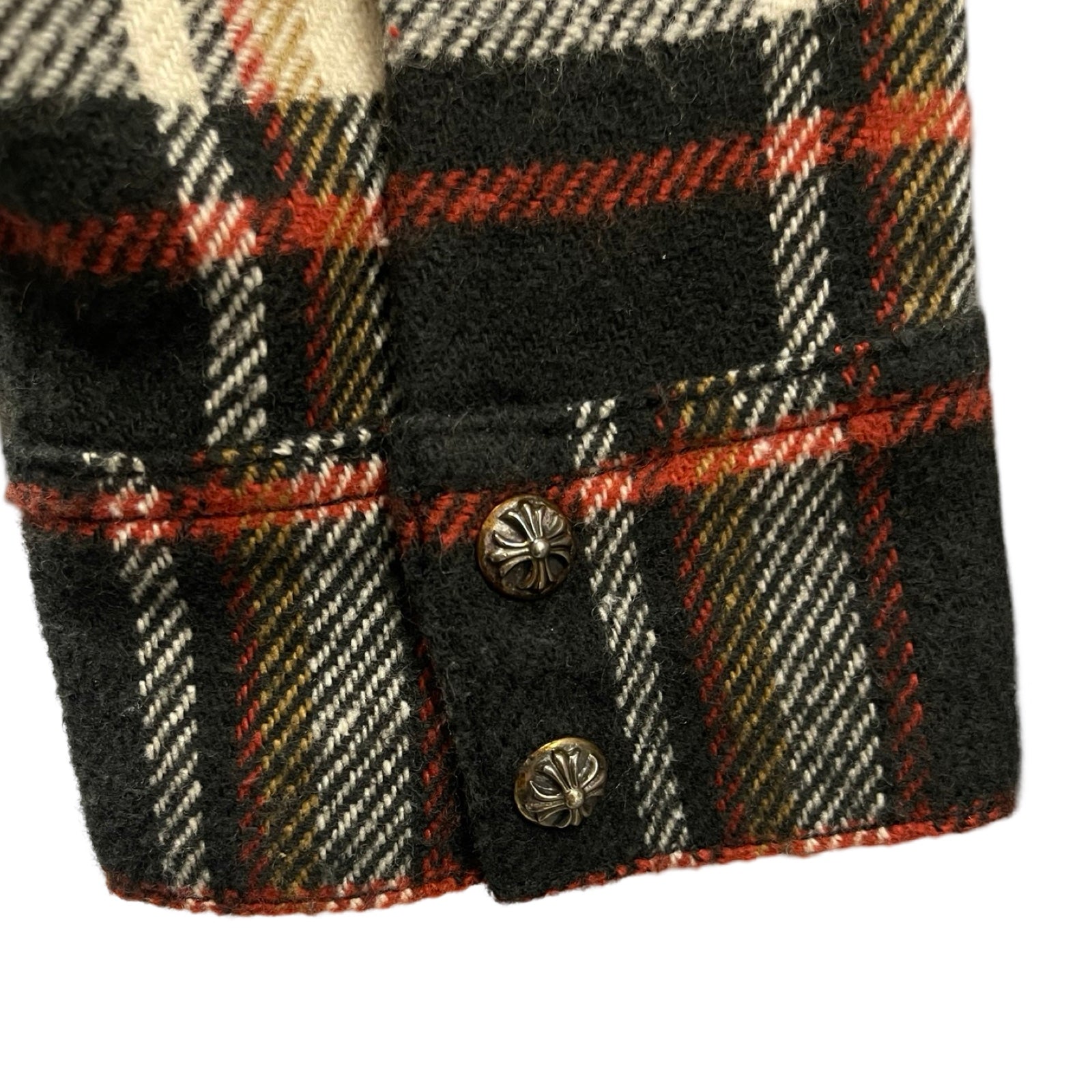 CHROME HEARTS YNOT Work Dog Check Shirt Size M