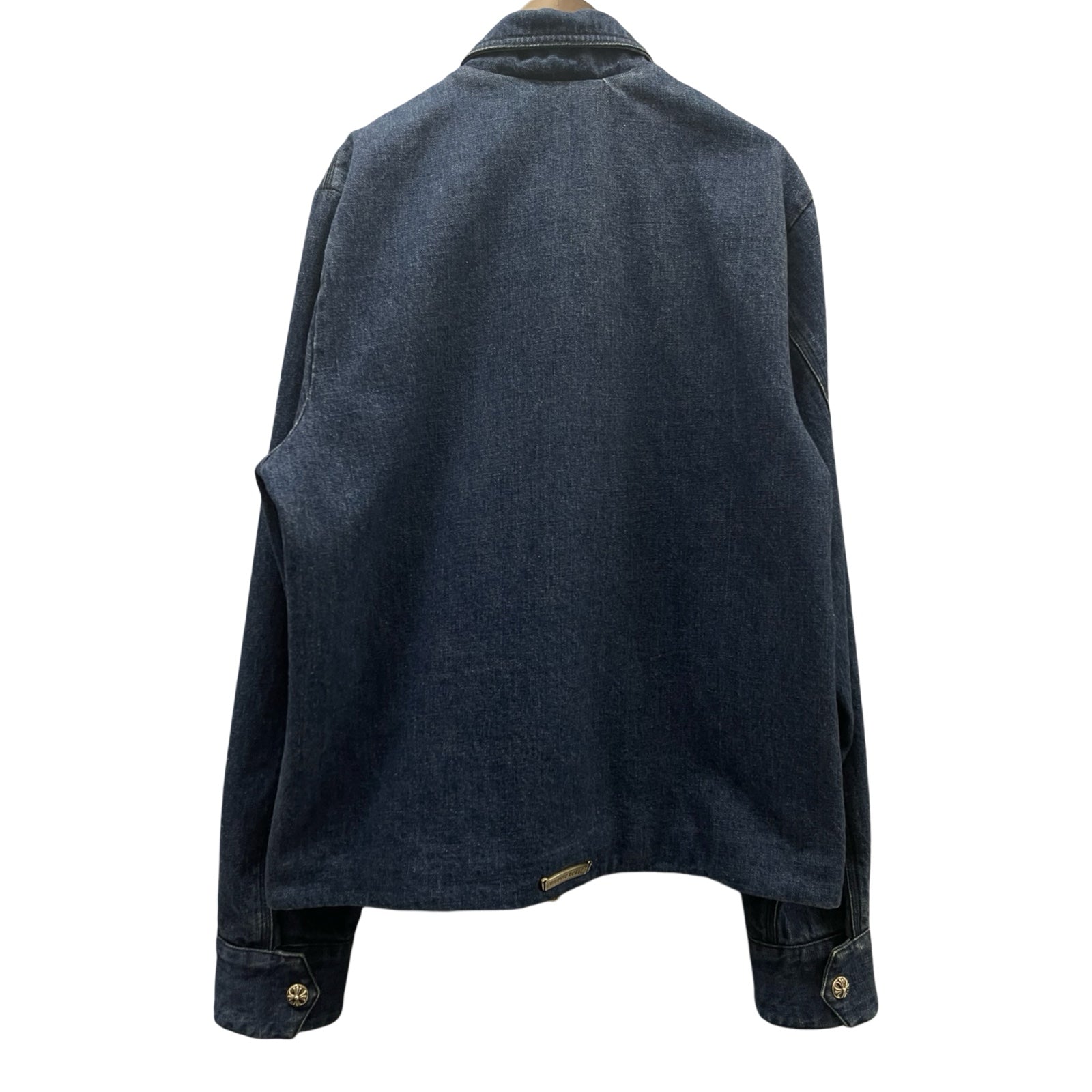 CHROME HEARTS Y NOT Dagger Zip Denim Jacket Size M