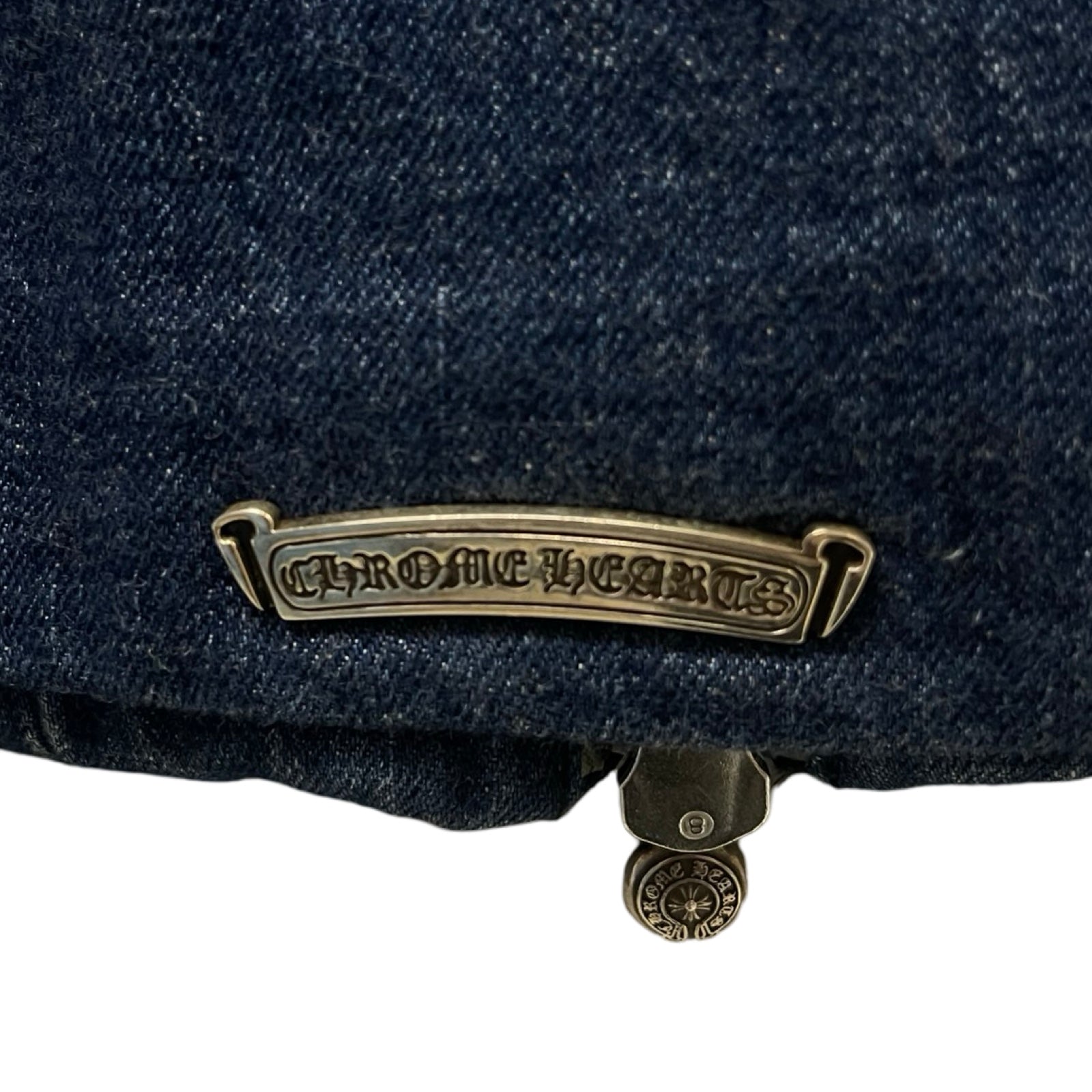 CHROME HEARTS Y NOT Dagger Zip Denim Jacket Size M