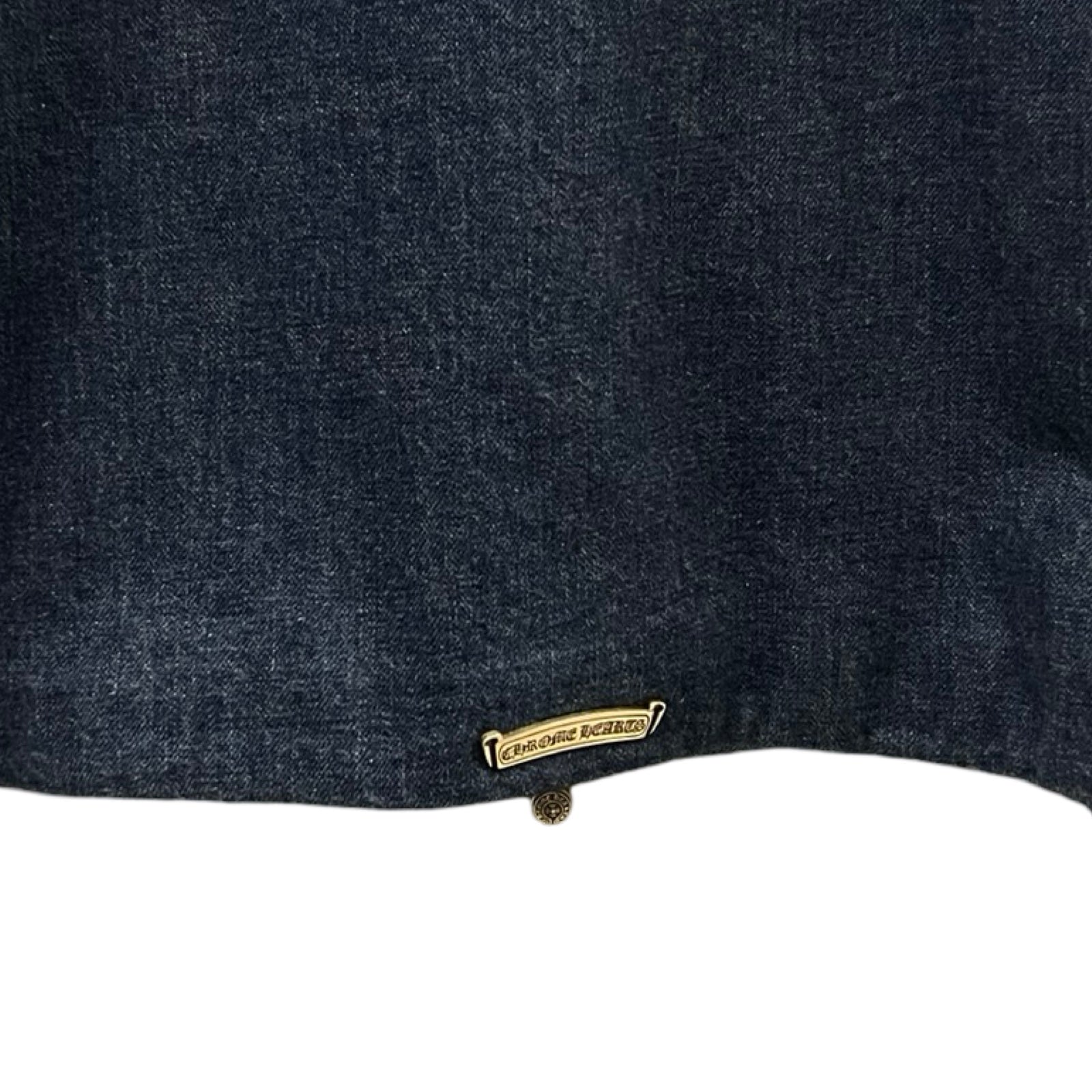 CHROME HEARTS Y NOT Dagger Zip Denim Jacket Size M