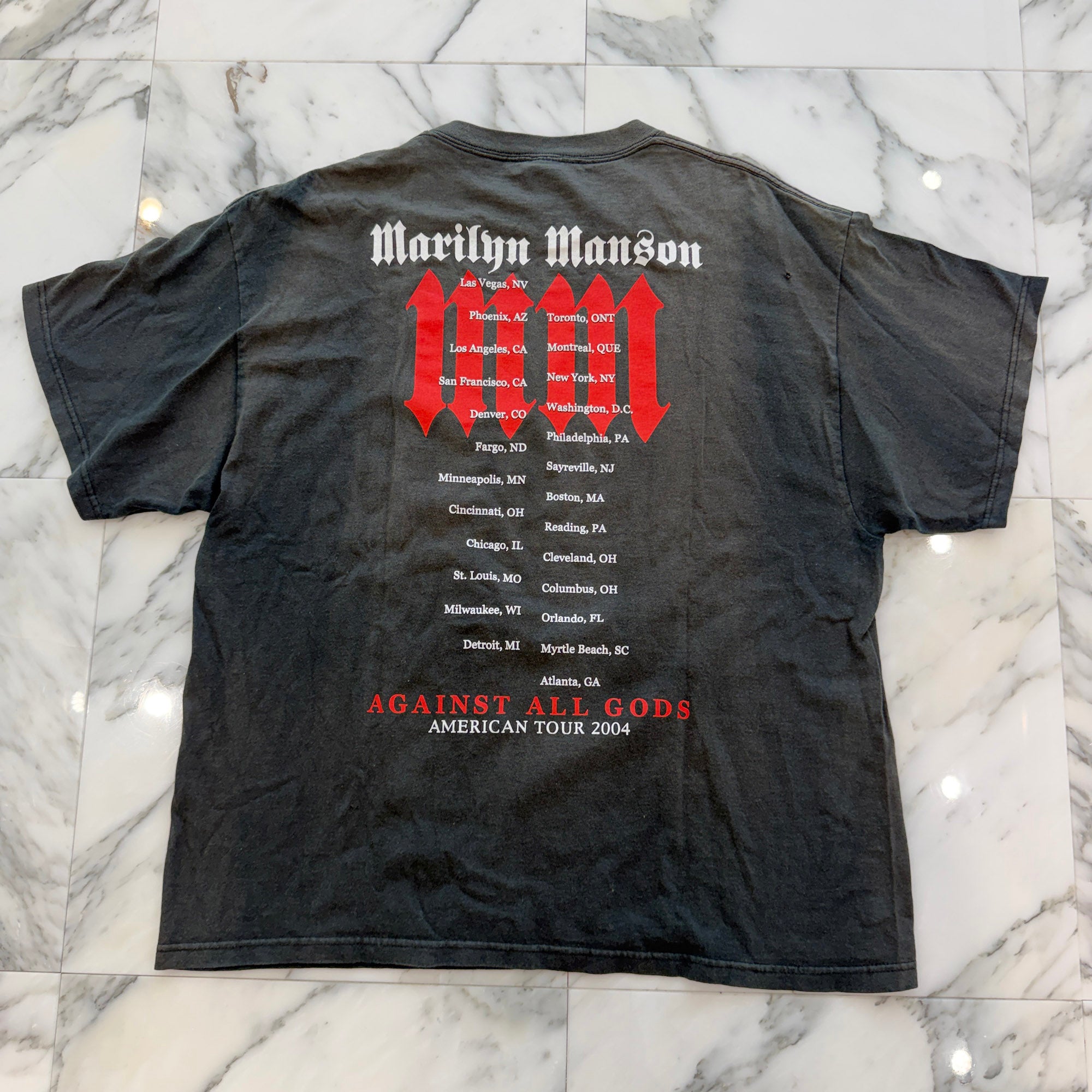 Vintage 00's Marilyn Manson "Against All Gods" American Tour 2004 Delta S/S Tee Size XL ヴィンテージ 00's マリリンマンソン "アゲインスト オール ゴッズ" アメリカン ツアー 2004 デルタ社製 Tシャツ サイズXL