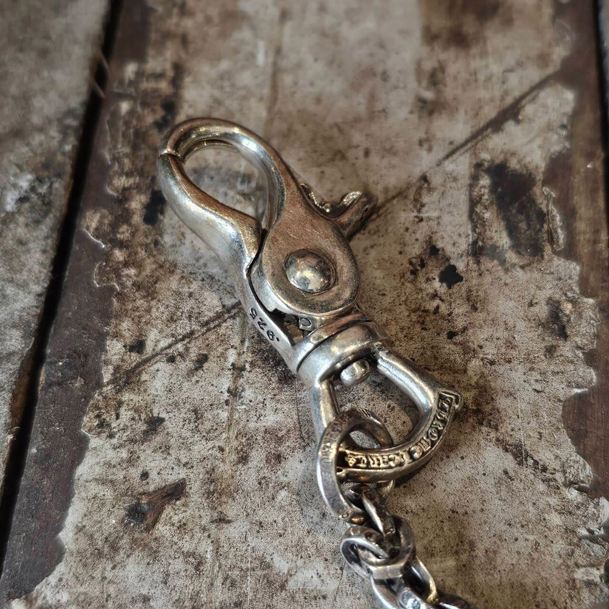 CHROME HEARTS 1 CLIP Paper Chain Triple Cross Leather Patch Coin Case クロムハーツ 1クリップ ペーパーチェーン トリプルクロス レザーパッチ コインケース